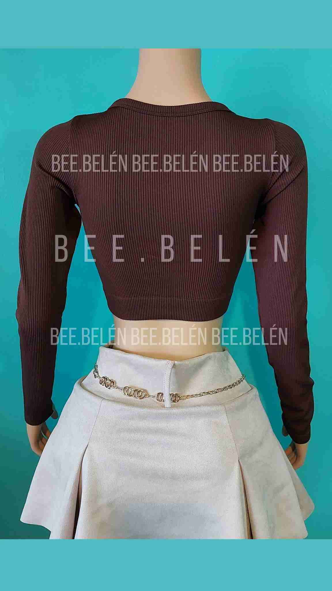 Crop top marrón - miniatura 4