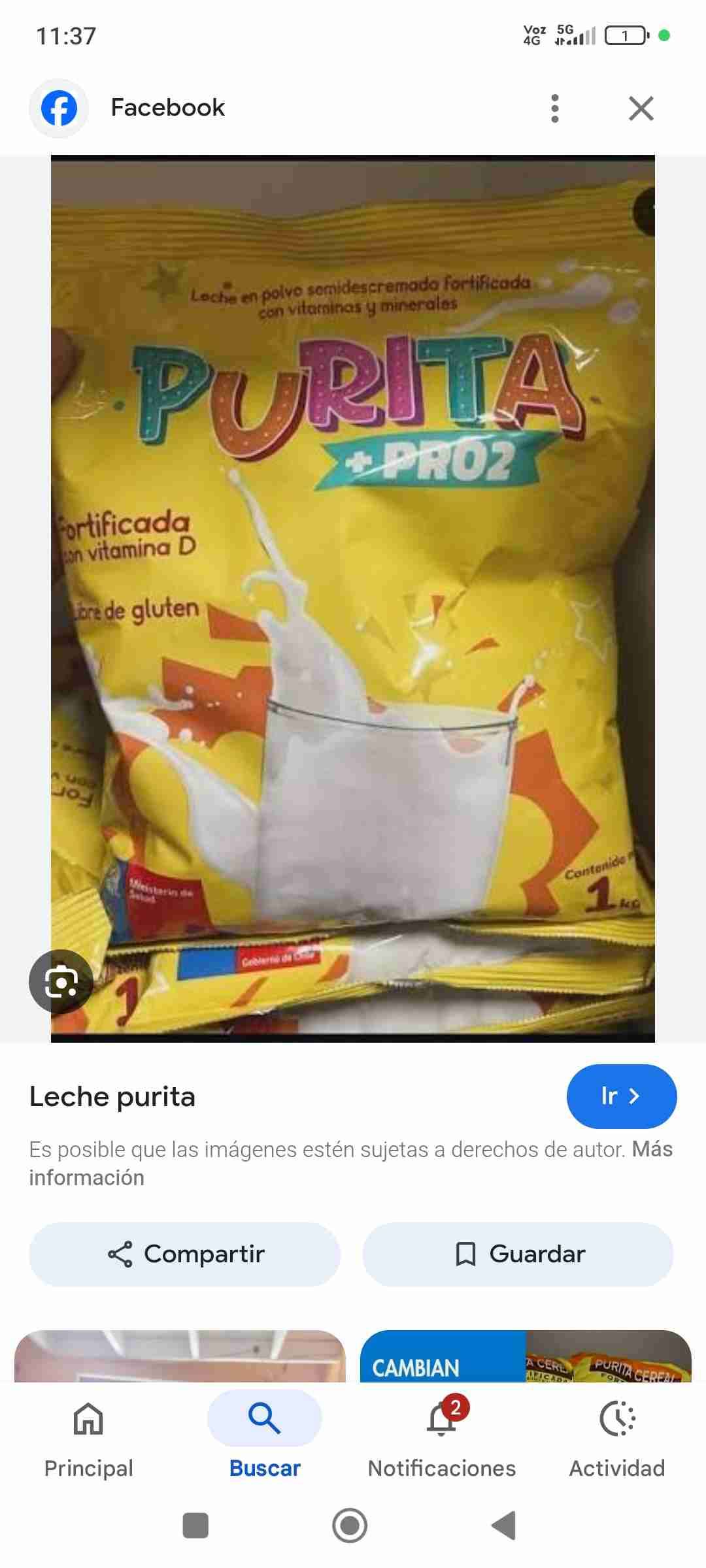 Leche en polvo Purita 1kg