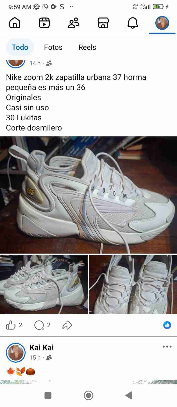 Zapatillas urbanas Nike air zoom 2k - miniatura 5