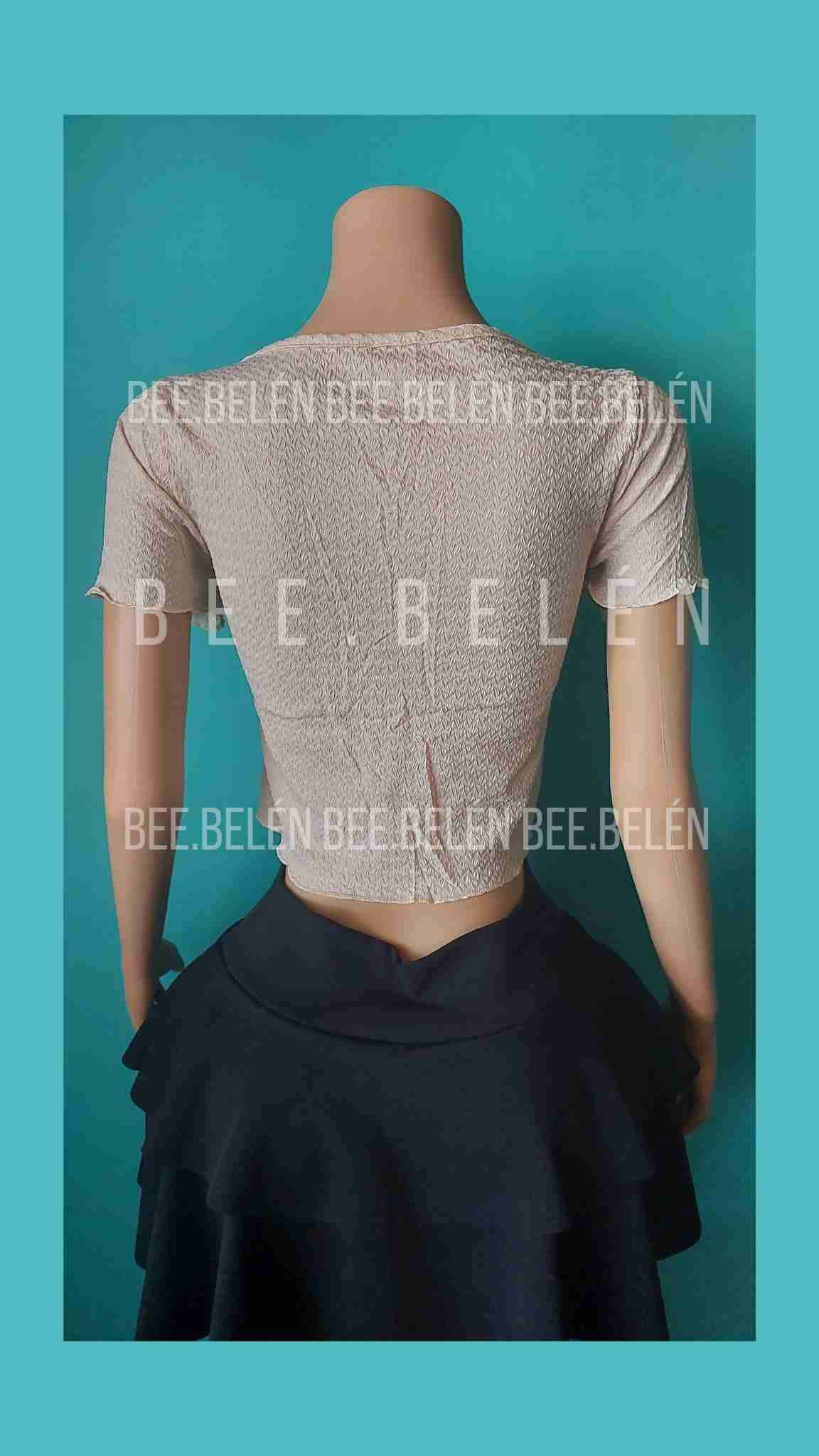 Polera crop color crema - miniatura 4