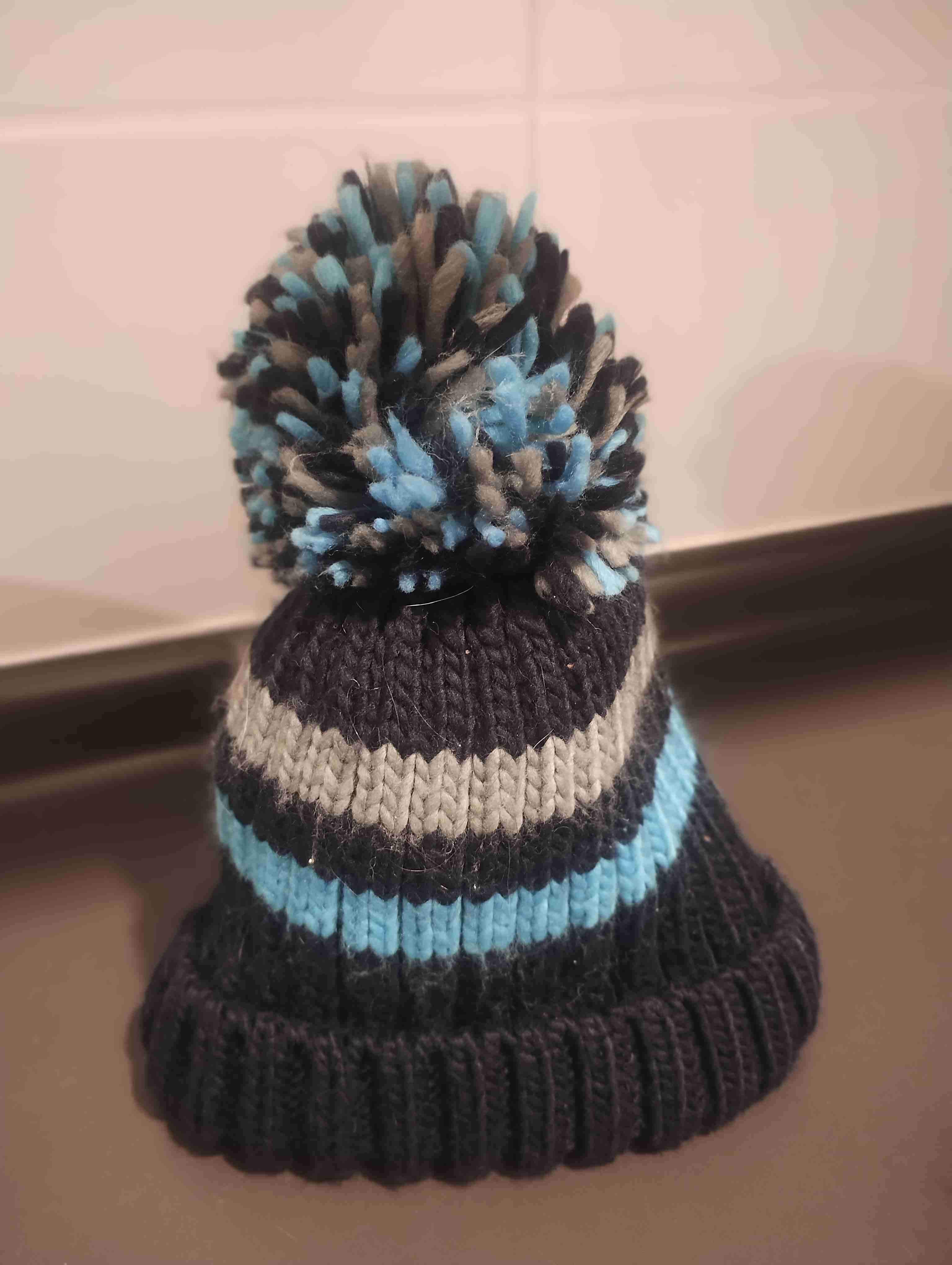 Gorro tejido rayas colores - 1