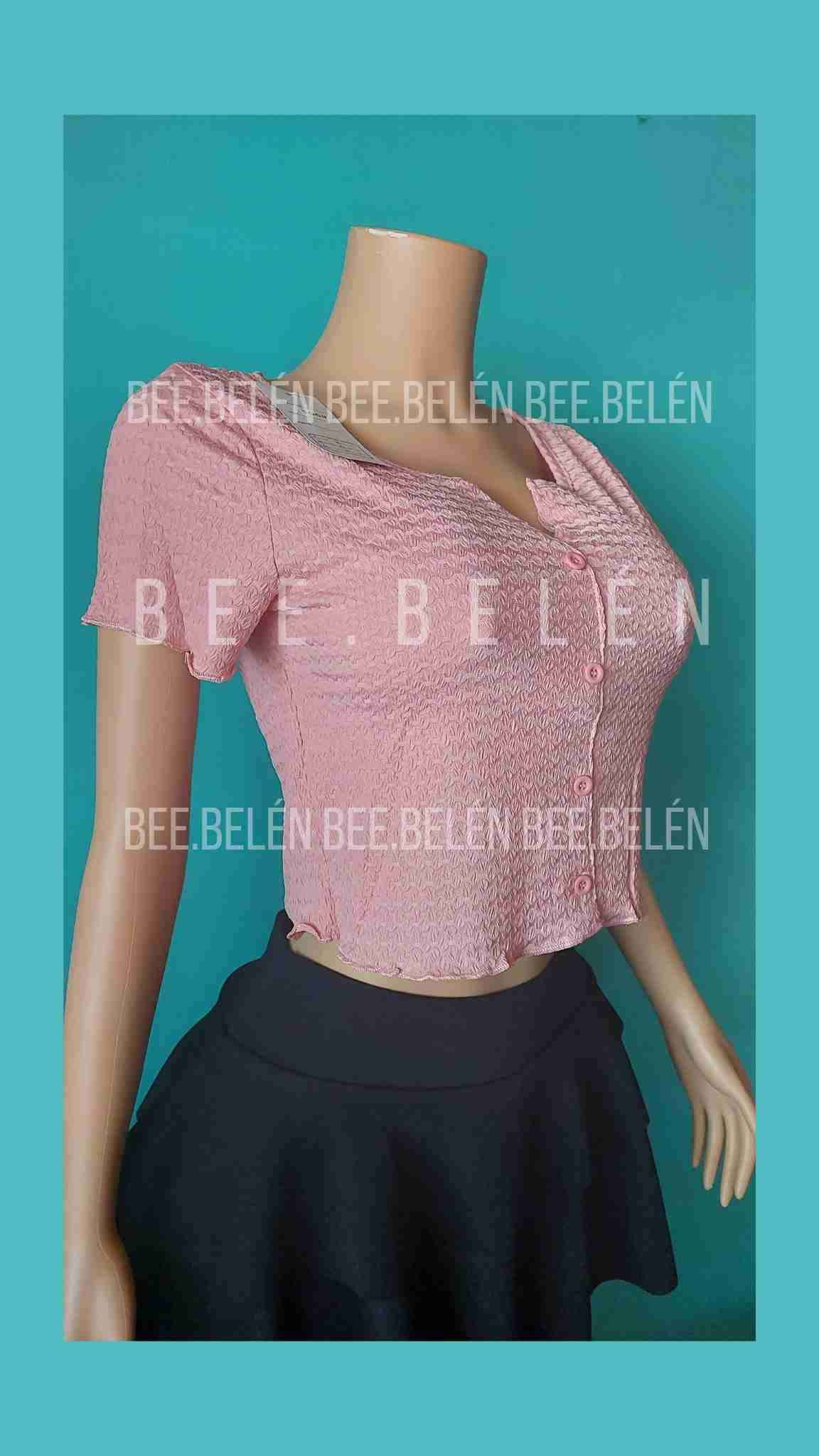 Polera crop rosado - miniatura 2