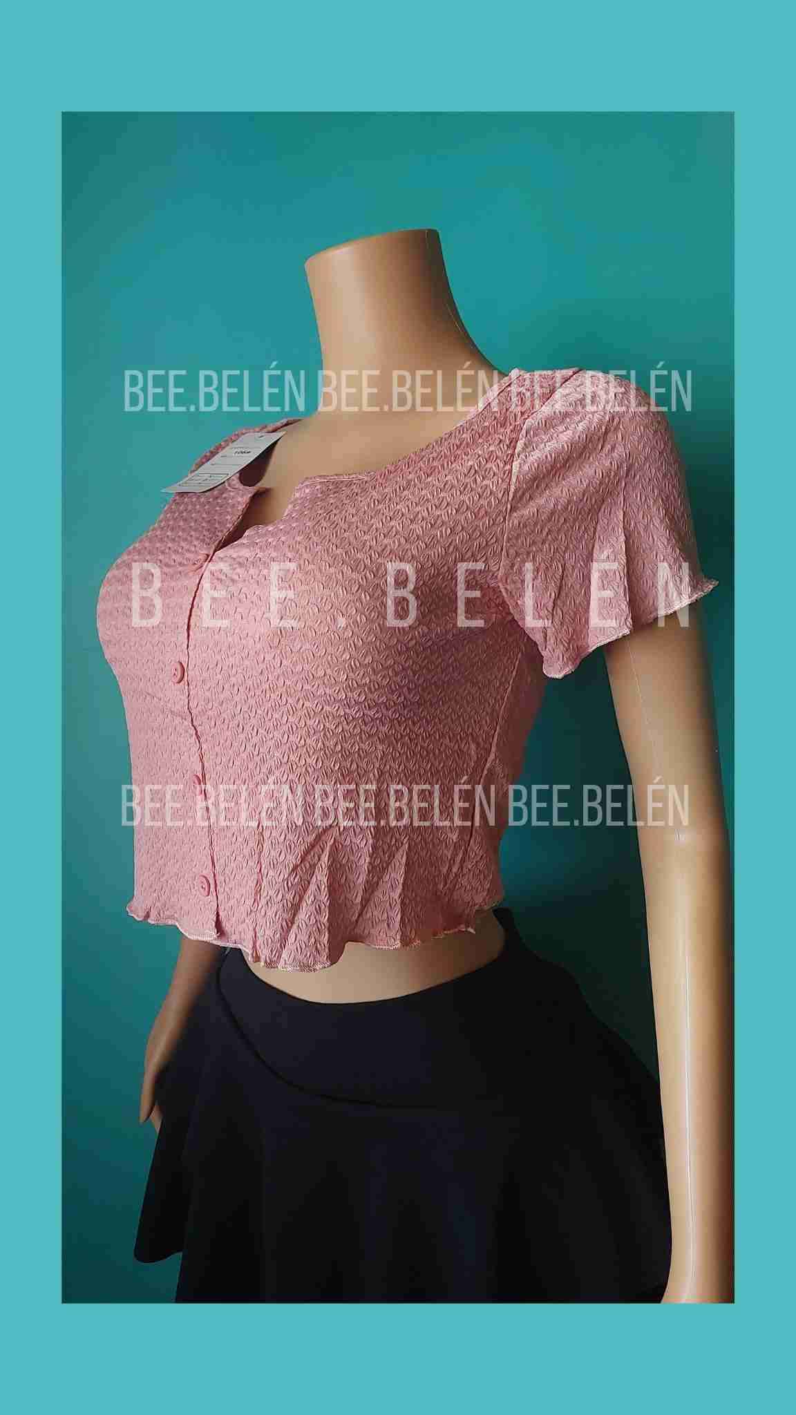 Polera crop rosado - miniatura 3