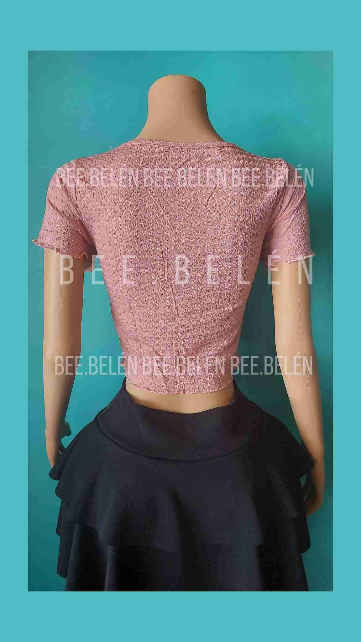 Polera crop rosado - miniatura 4