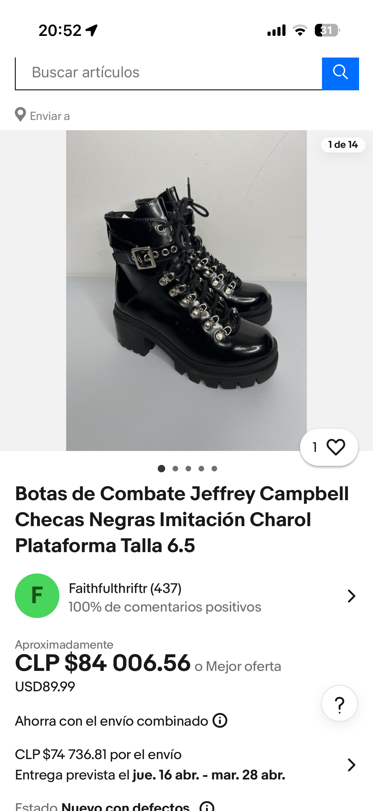 Botines Jeffrey Campbell talla 36/ cuero - miniatura 2