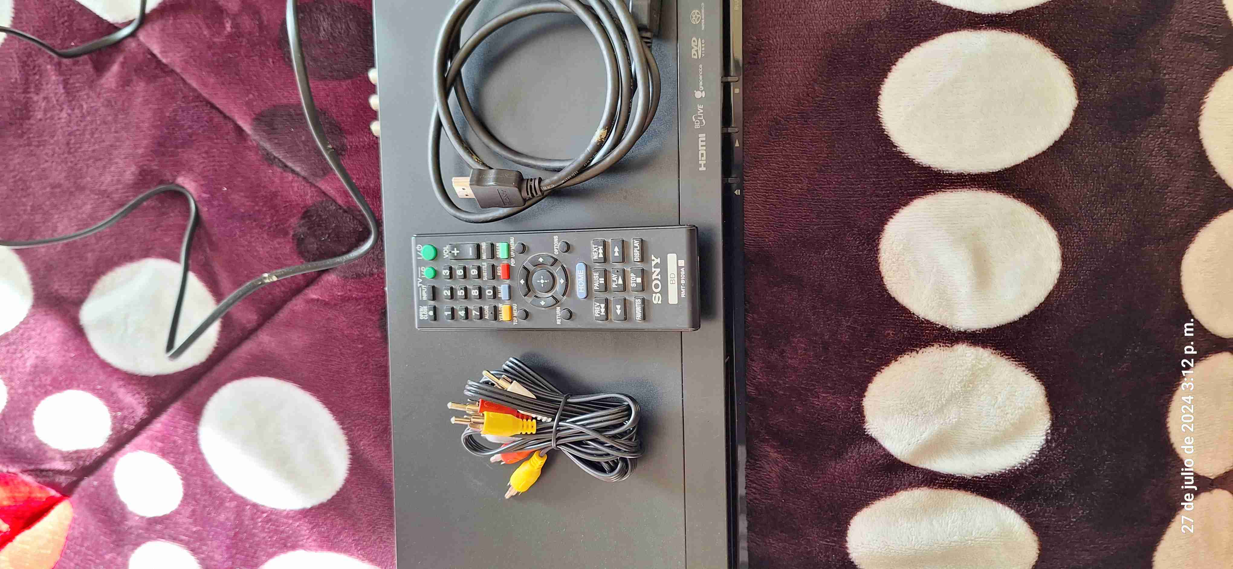 Reproductor Blu-ray Sony con control - miniatura 1