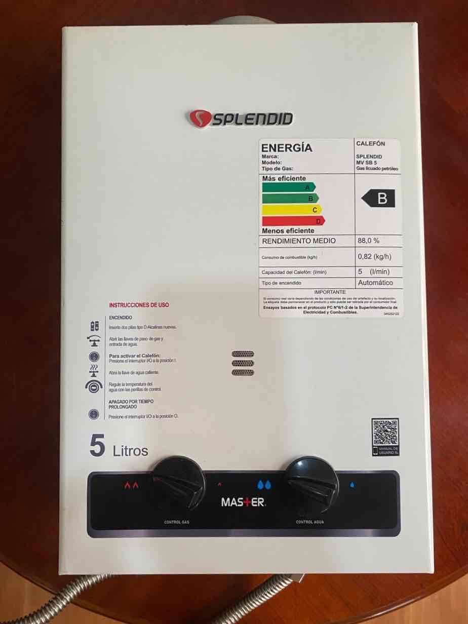 Calefón a gas 5 litros Splendid - miniatura 1