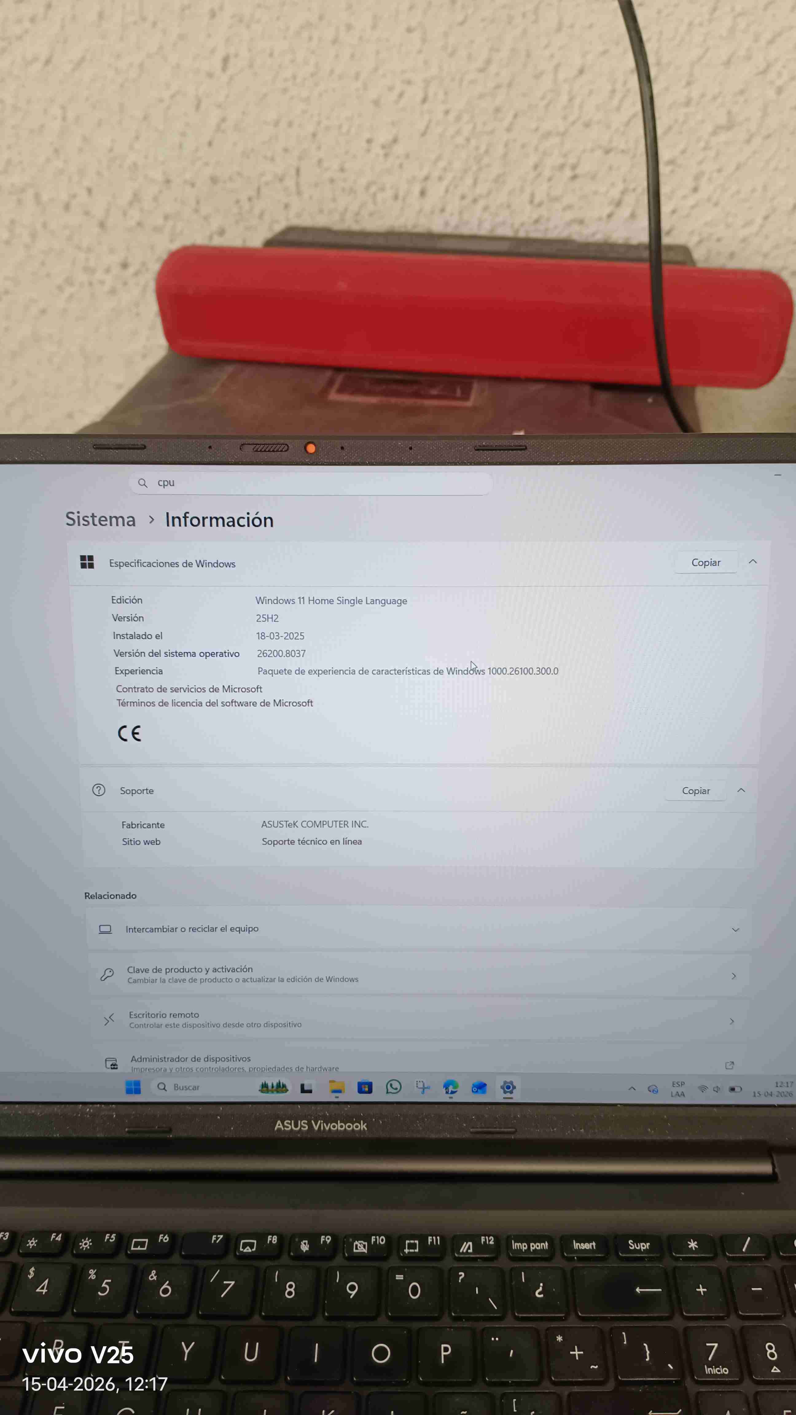 Laptop ASUS VivoBook 15" - 4