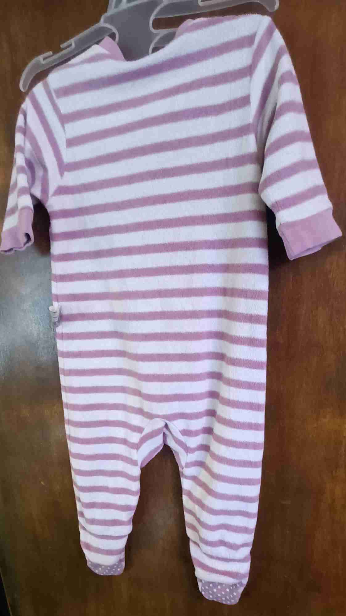 Pijama de bebé a rayas rosa 6 - 9 meses - miniatura 4