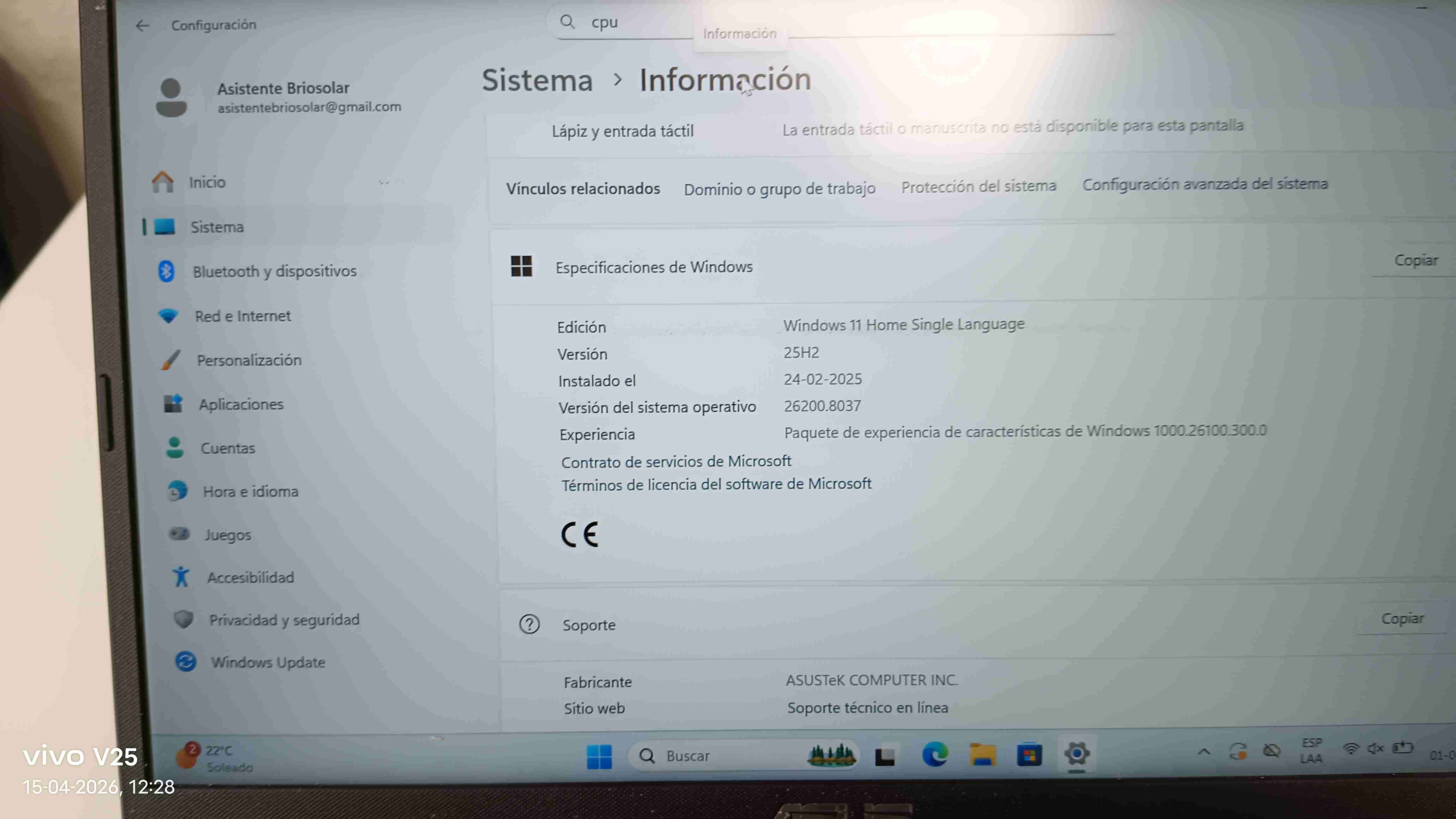Notebook ASUS X415J - miniatura 5