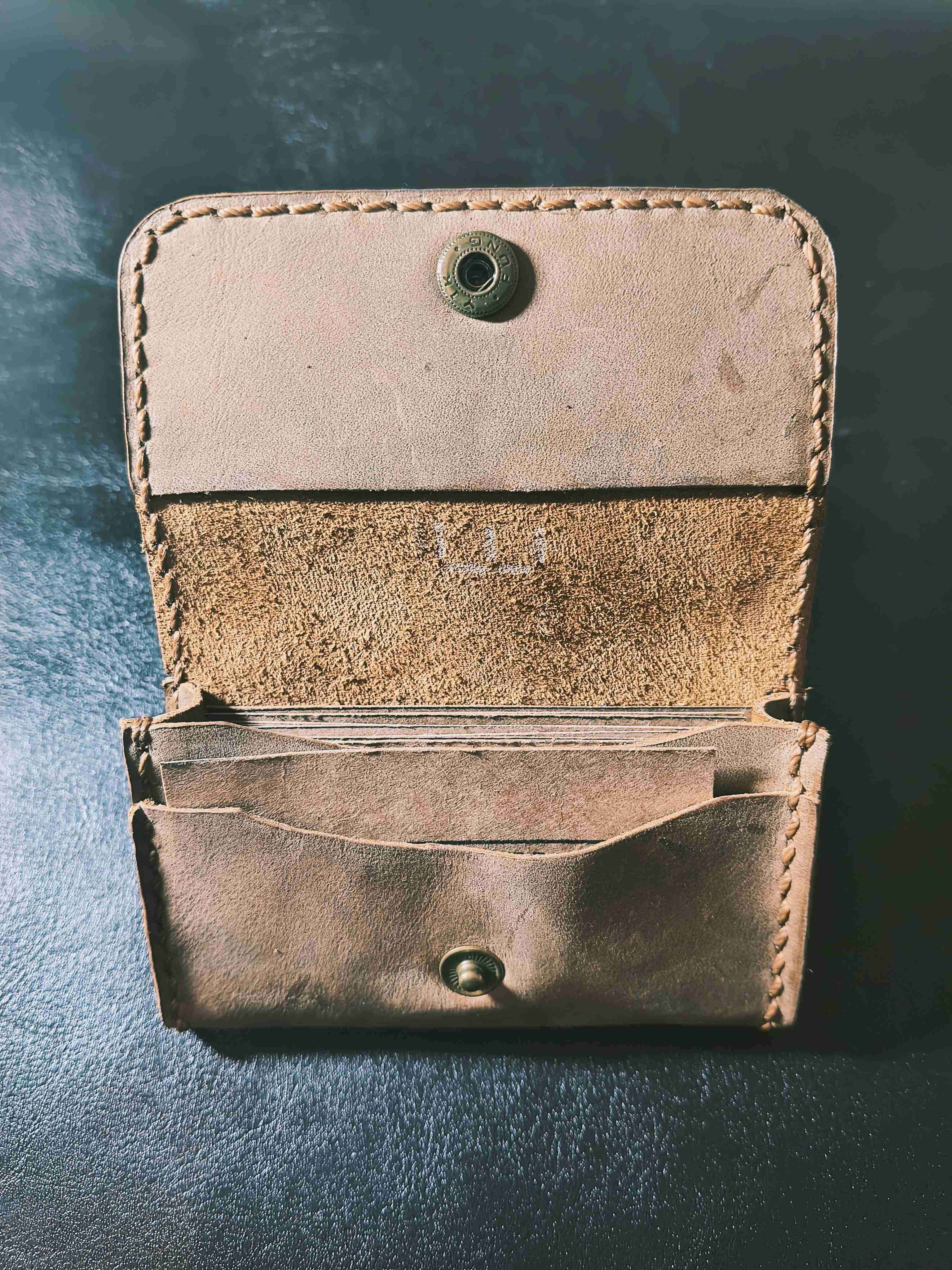 Tarjetero de cuero 100% real - miniatura 2