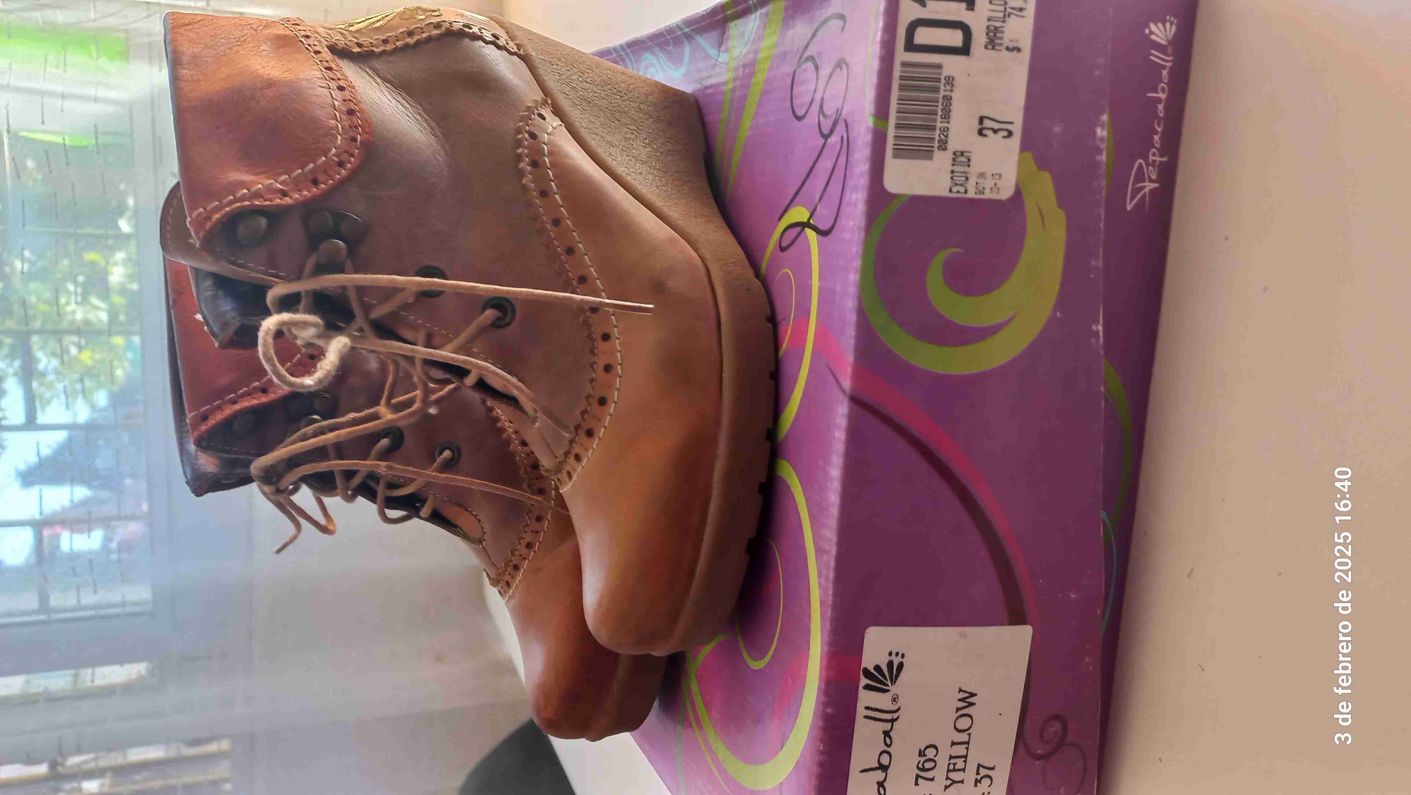 Botines marrones de cuero tall 37 - miniatura 6