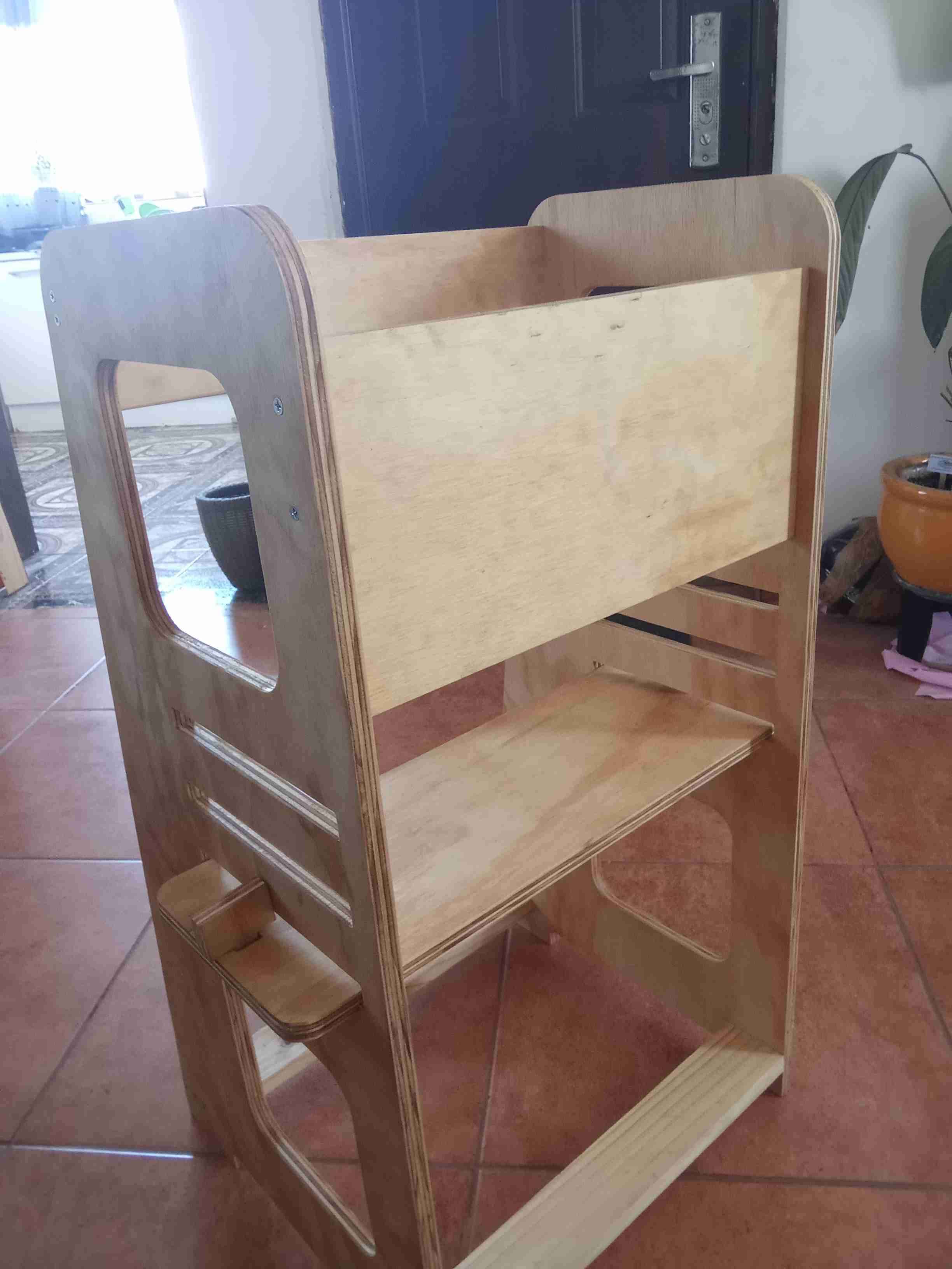 Torre de aprendizaje madera natural - 3