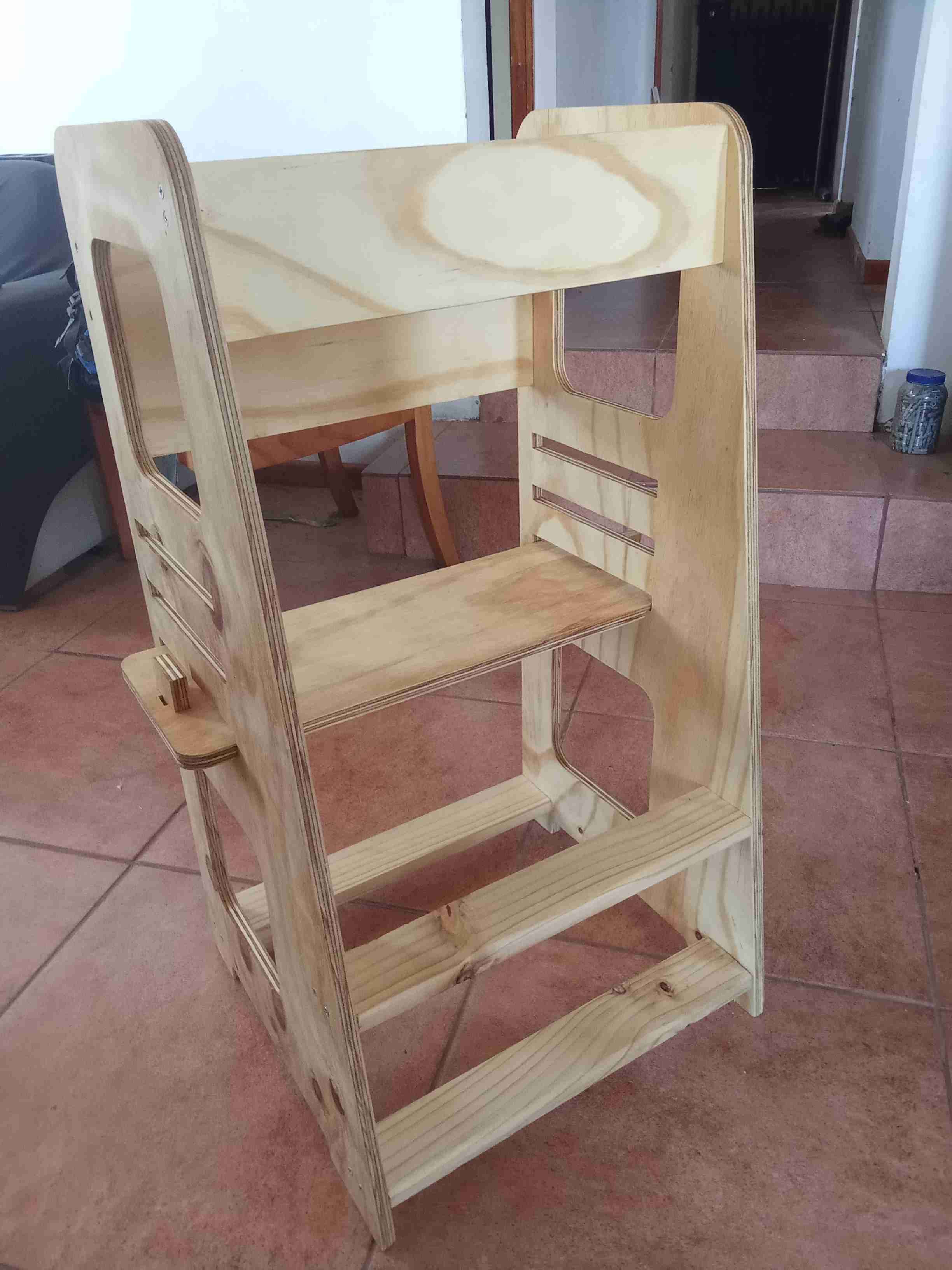 Torre de aprendizaje madera natural - 5