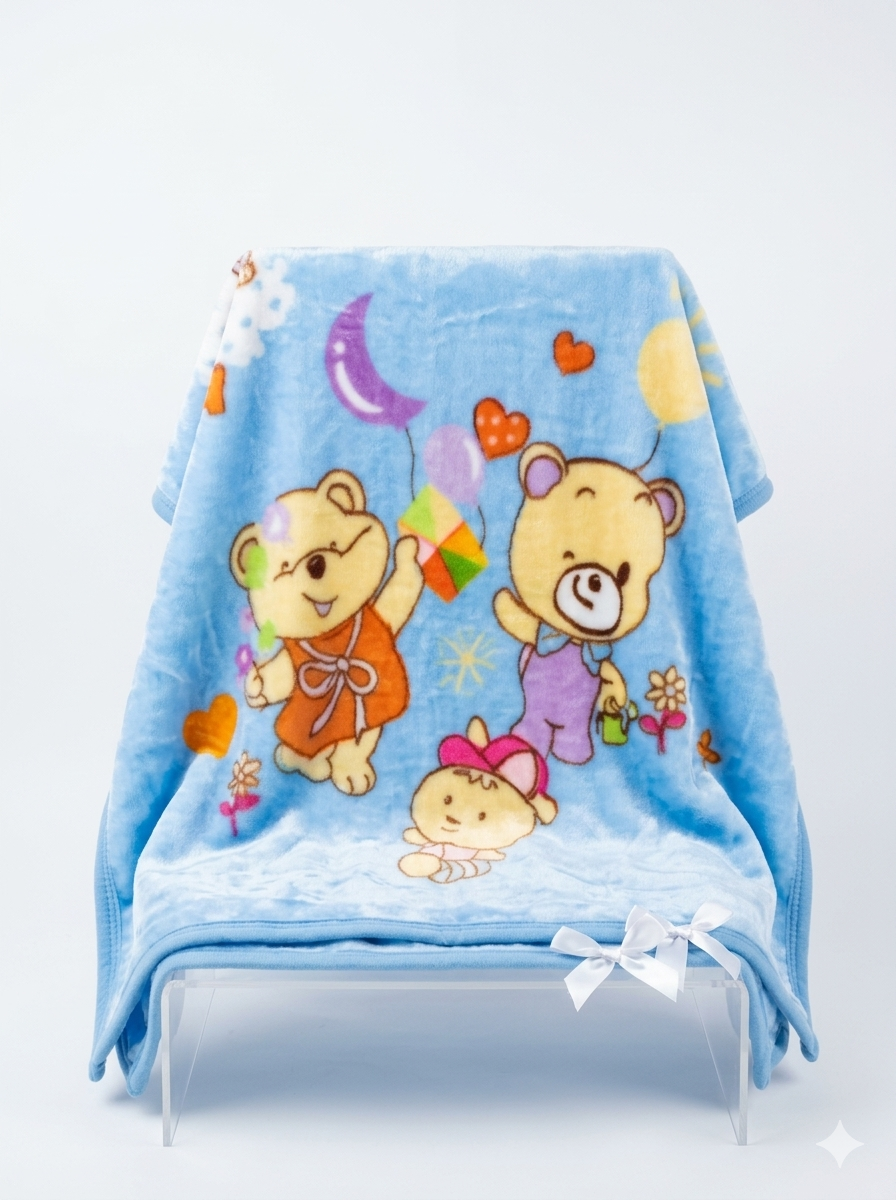 Manta  de pluch premium infantil con diseño de oso - miniatura 2