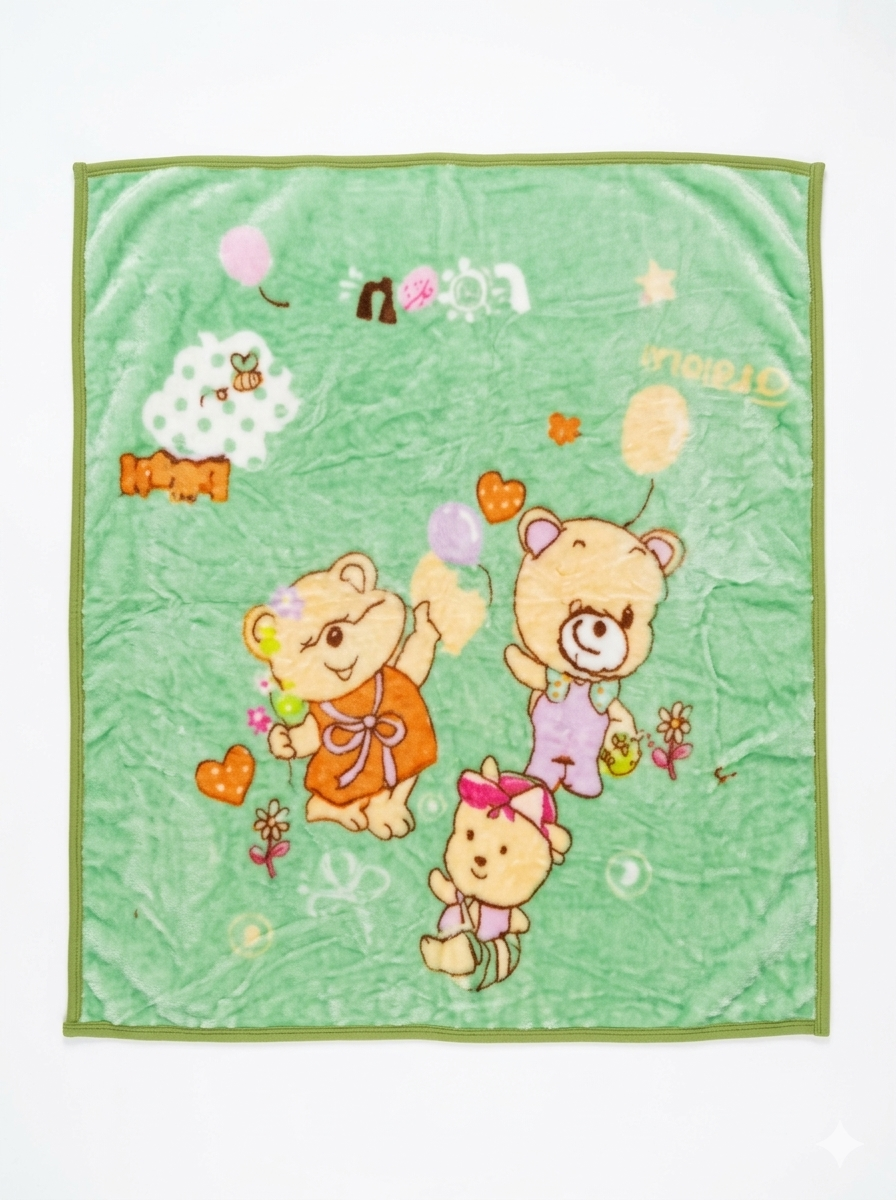Manta  de pluch premium infantil con diseño de oso - miniatura 3