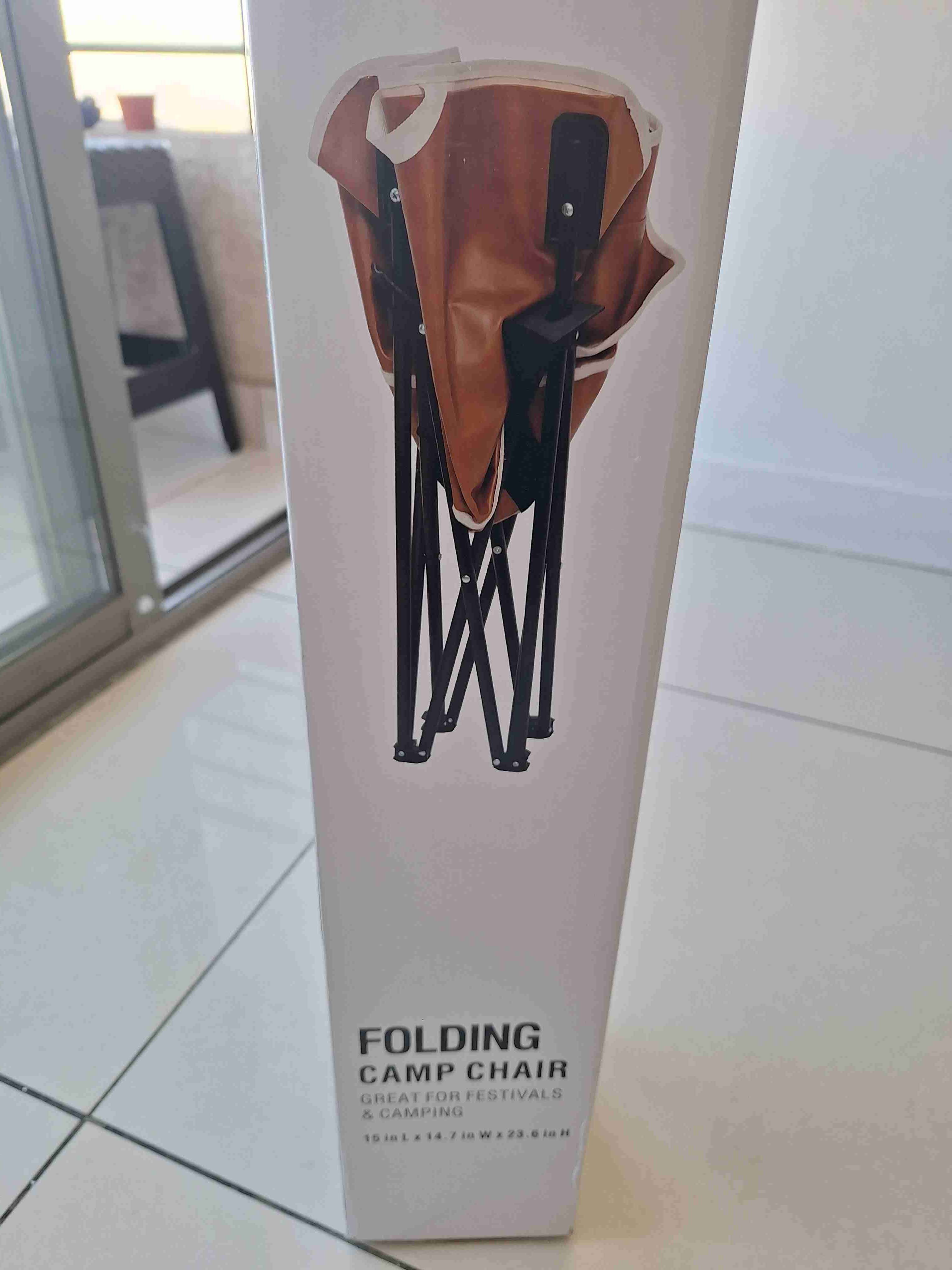Silla plegable de campamento marrón - miniatura 2