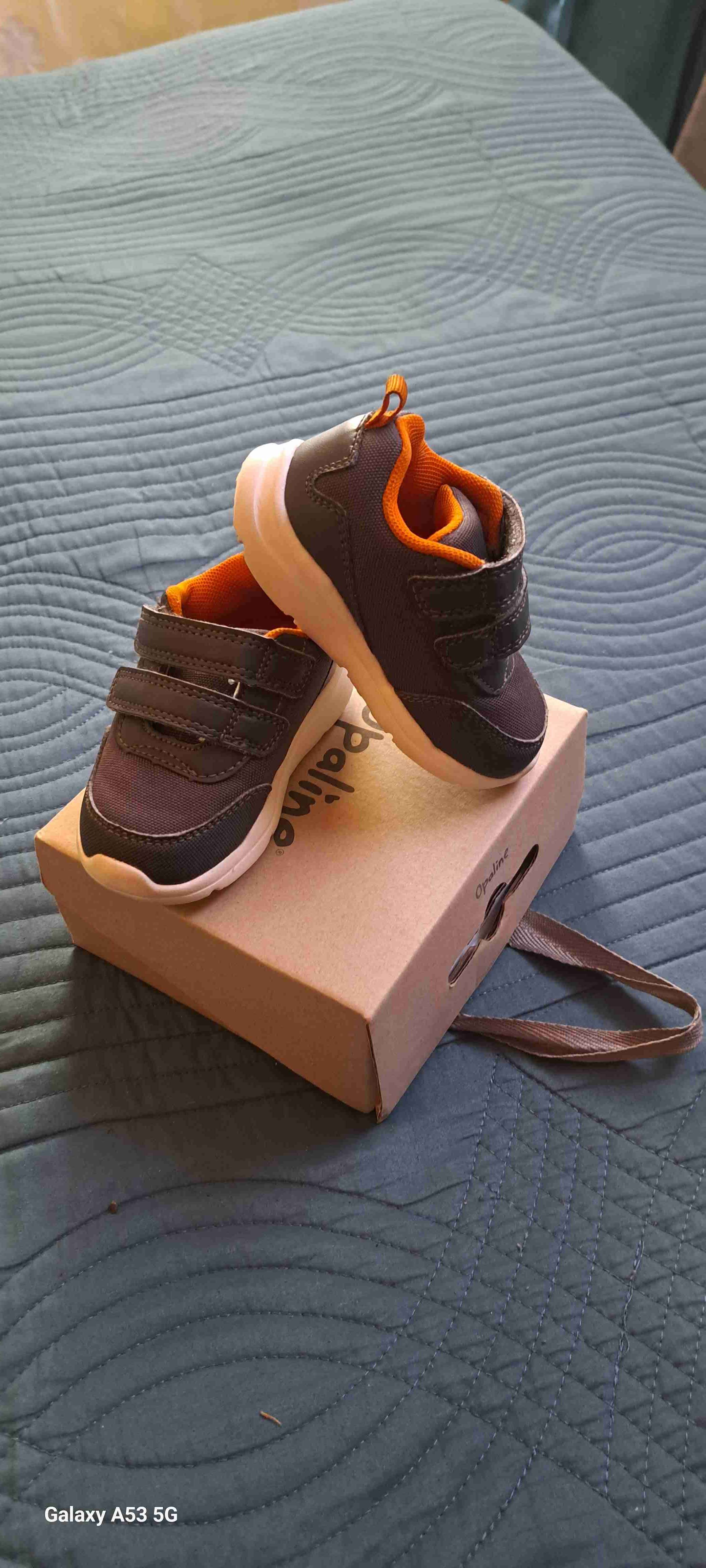 Zapatos infantiles Opaline gris y naranja - 3