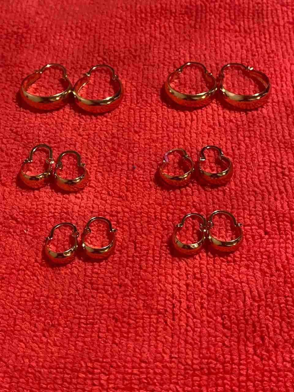 Aros de oro 14 kilates - 1