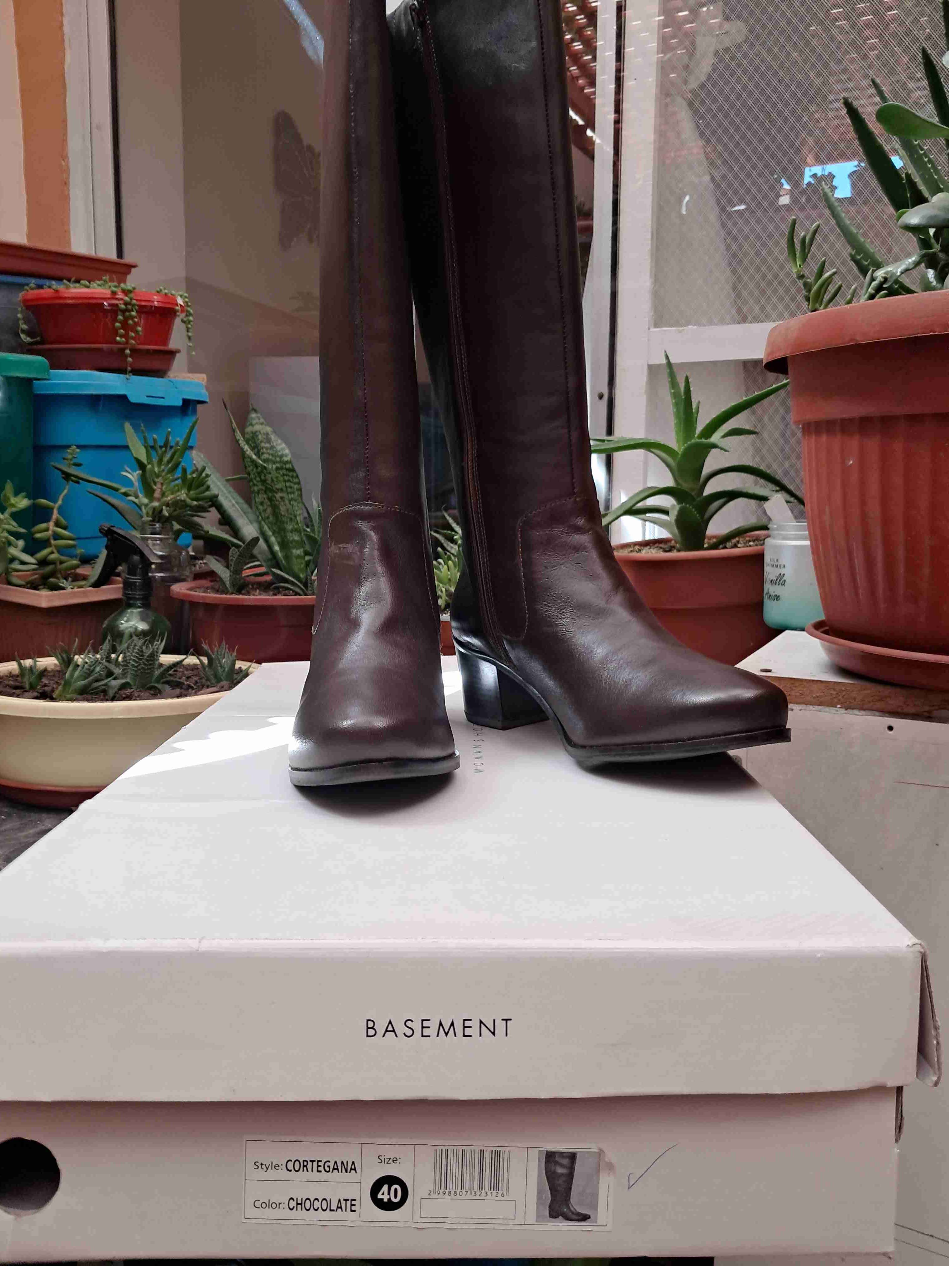 Botas de cuero marrón Basement - miniatura 2