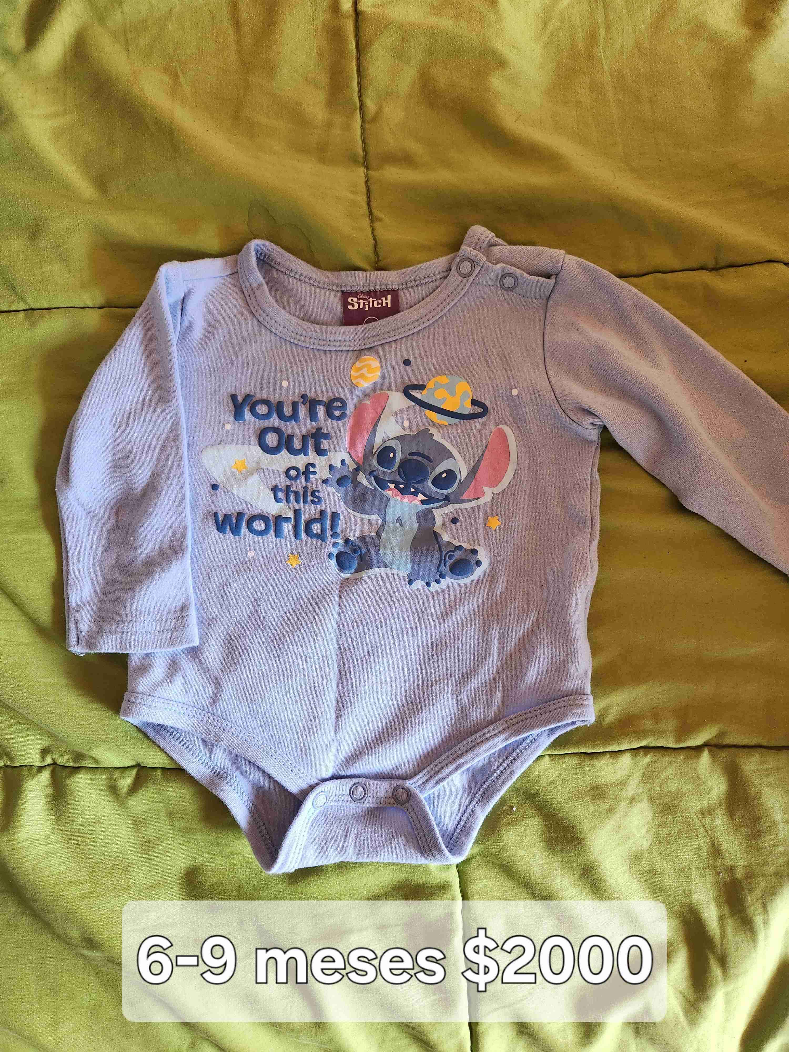 Body bebé Stitch azul - miniatura 1