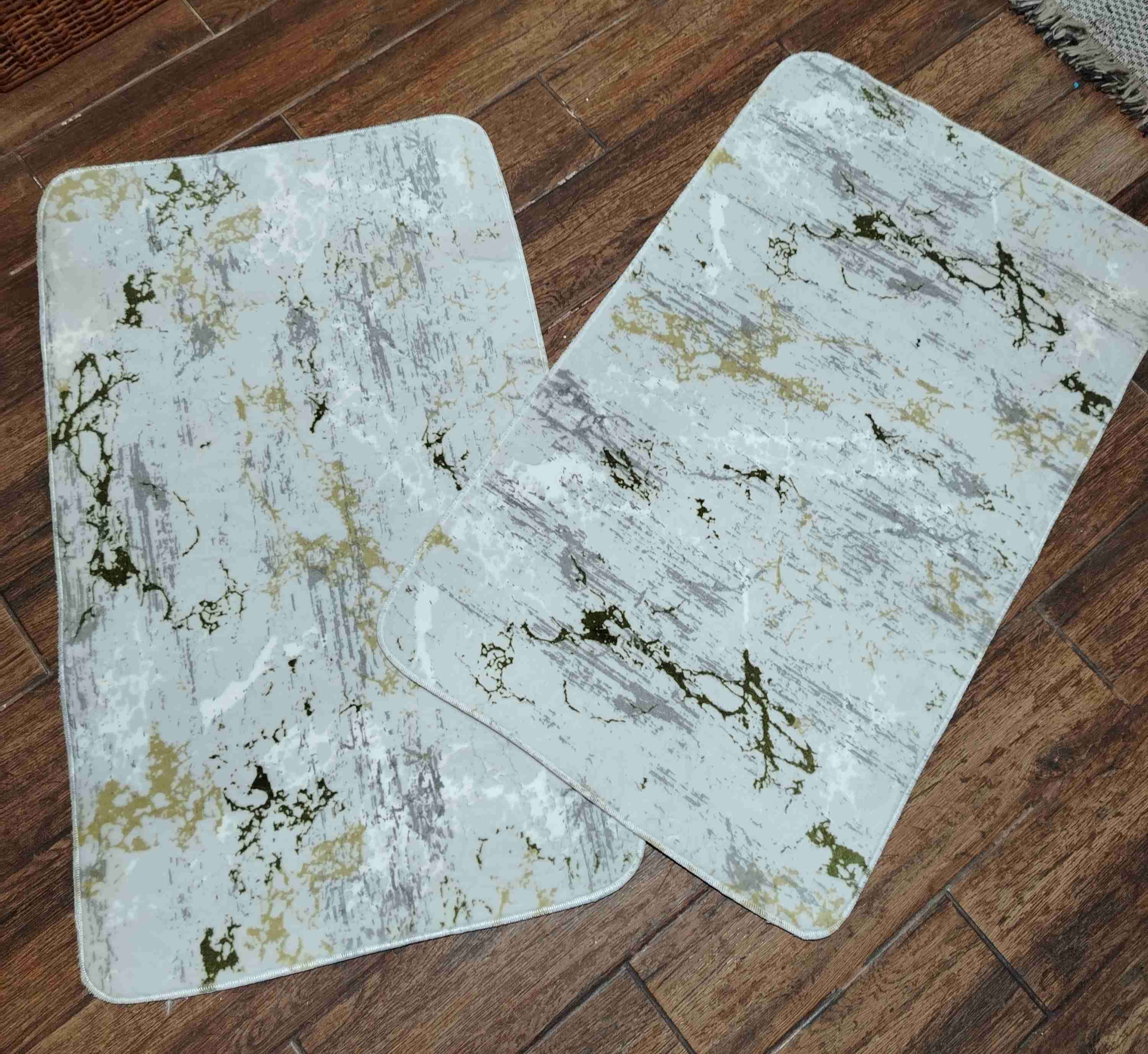 Set de alfombras con diseño geométrico - miniatura 4