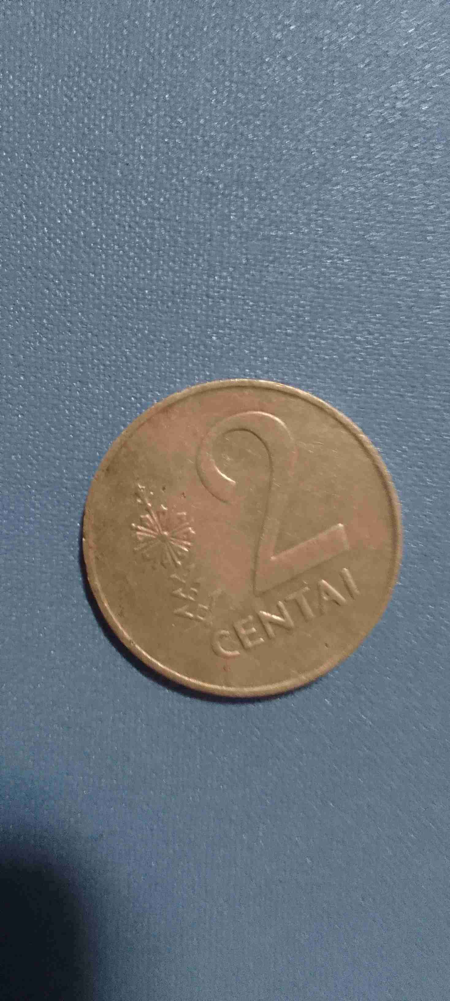 Moneda Lituania2 centai 1991 - miniatura 2