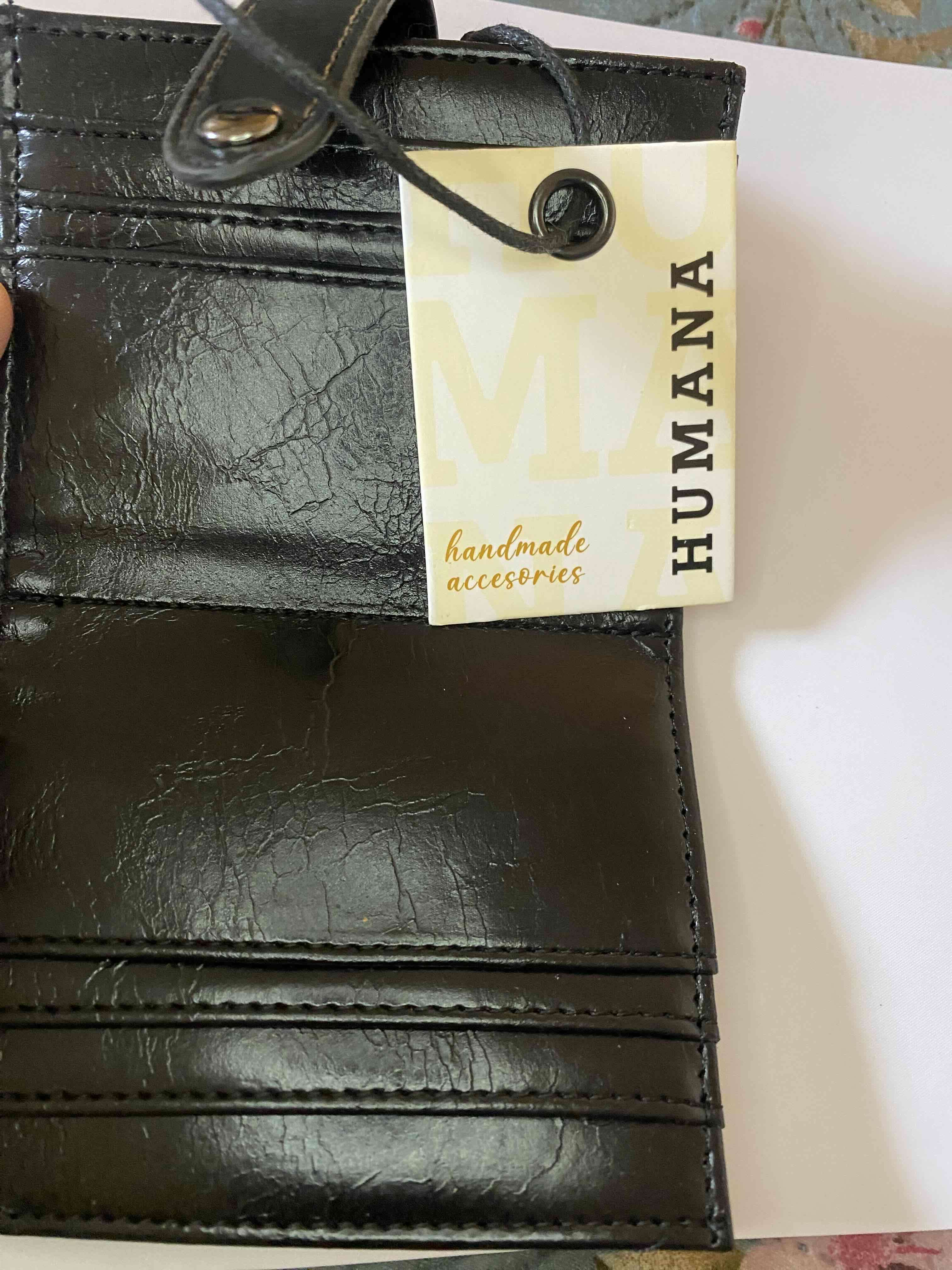 Billetera de cuero negra Humana - miniatura 2