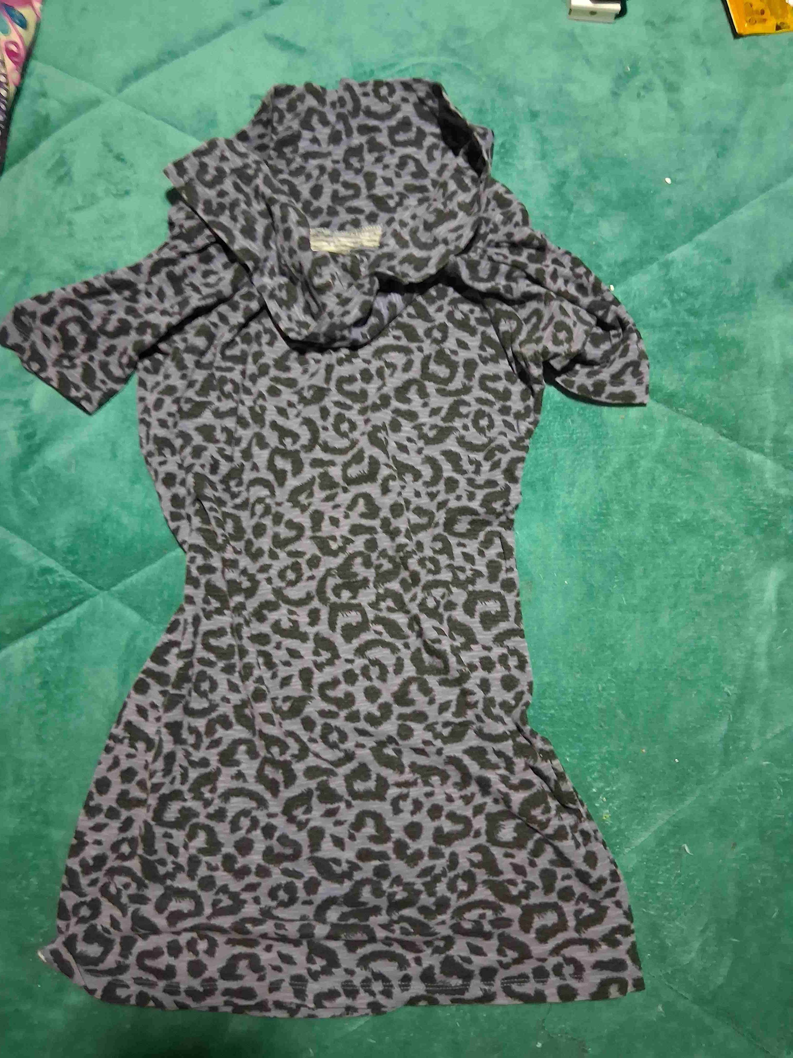 Vestido estampado de leopardo - 1