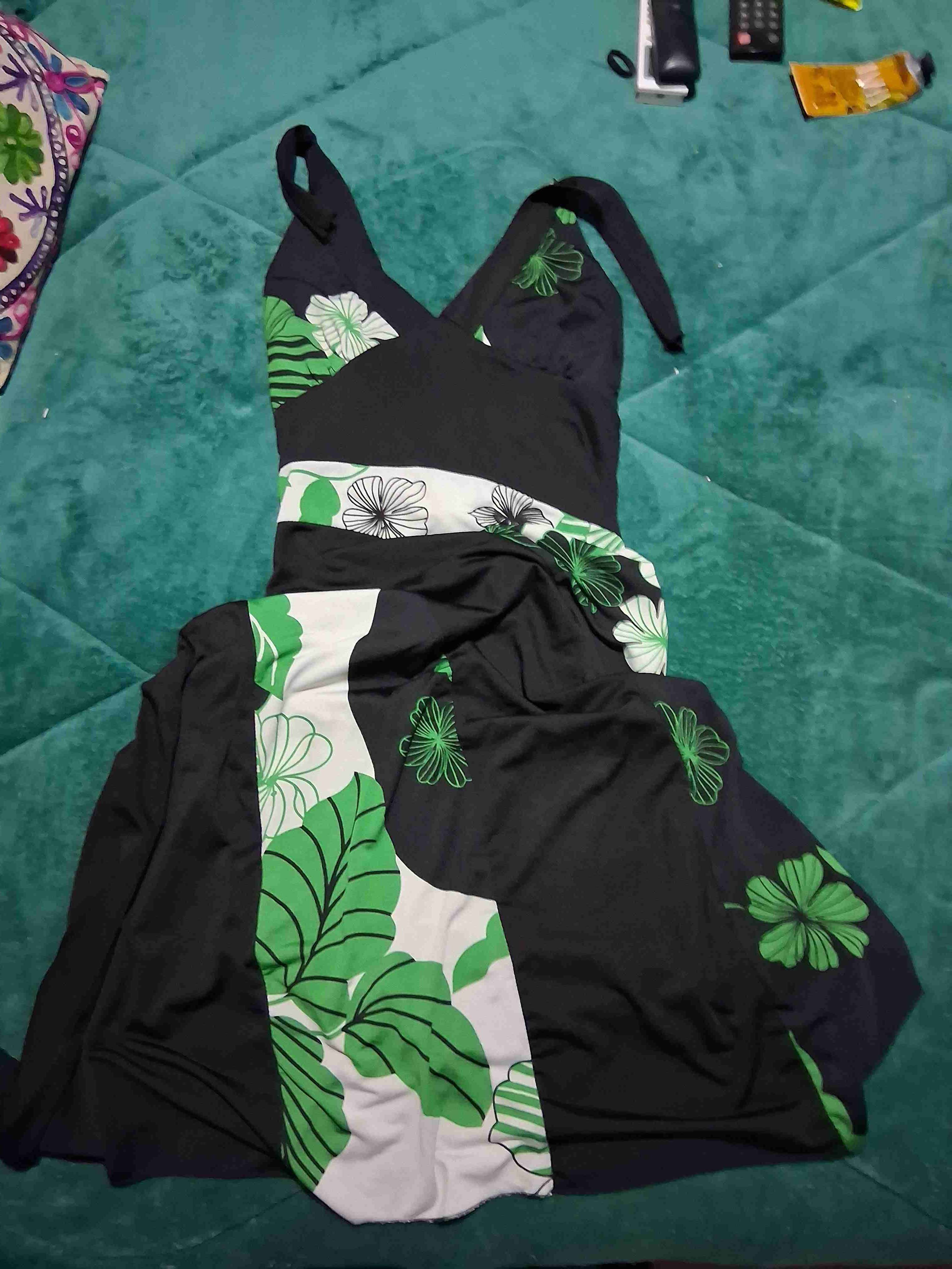 Vestido negro floral - 2