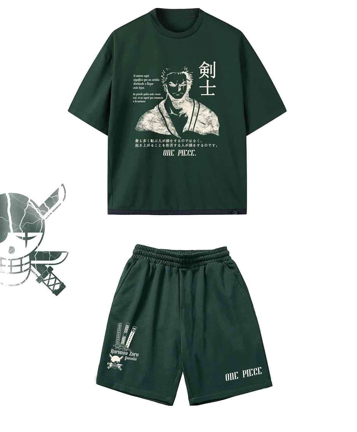 Conjunto One Piece - Zoro verde oscuro - miniatura 1