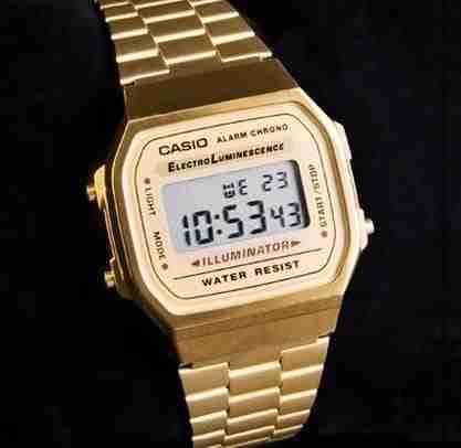 Reloj Casio dorado digital - miniatura 1