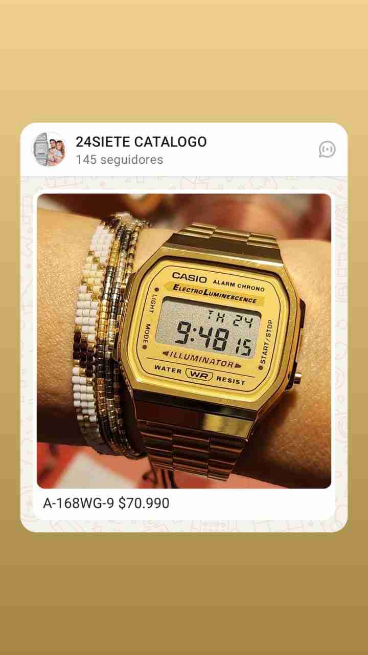 Reloj Casio dorado digital - miniatura 6