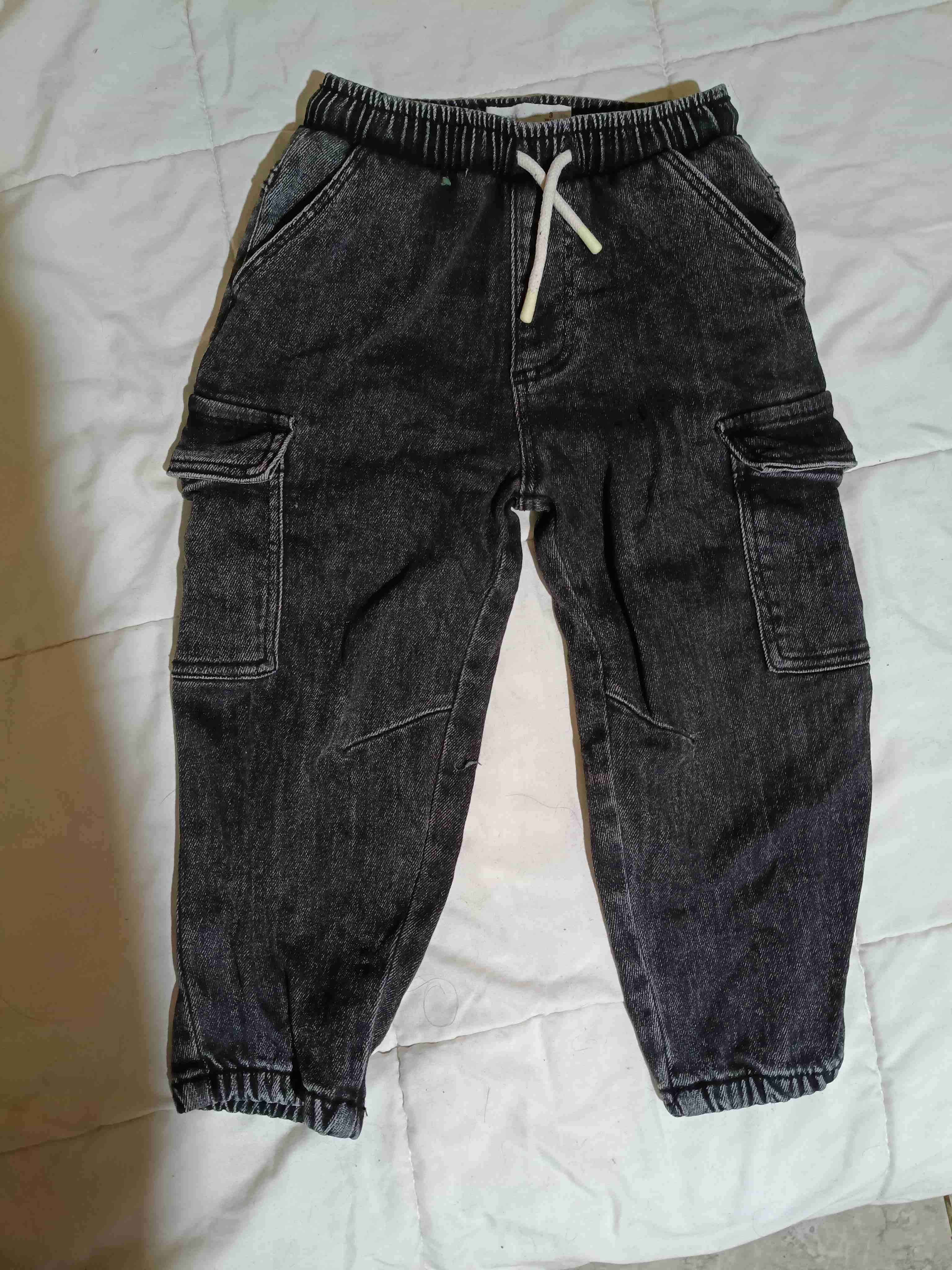 Pantalones jogger negros para niño - miniatura 1