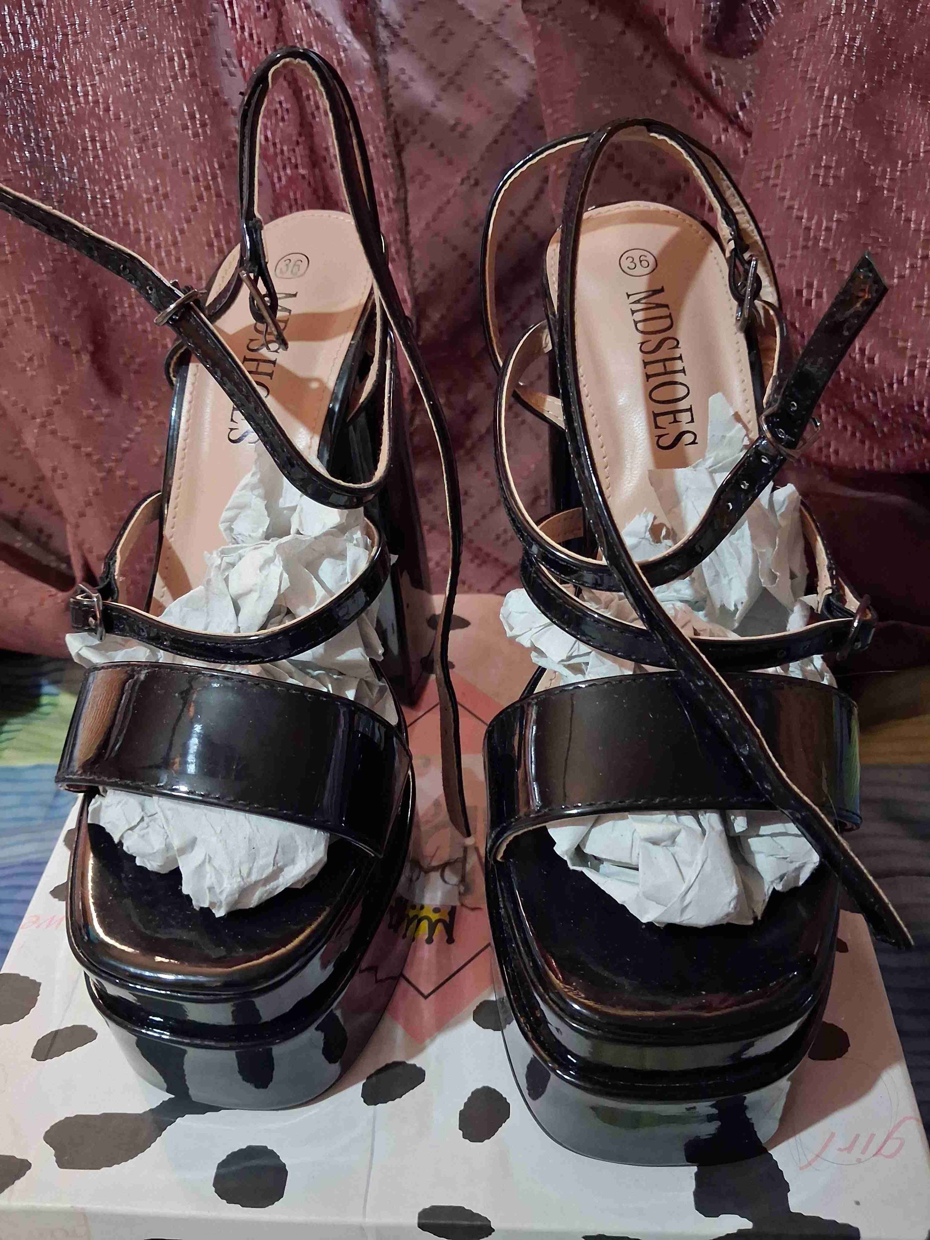 Sandalias de plataforma negras - miniatura 1