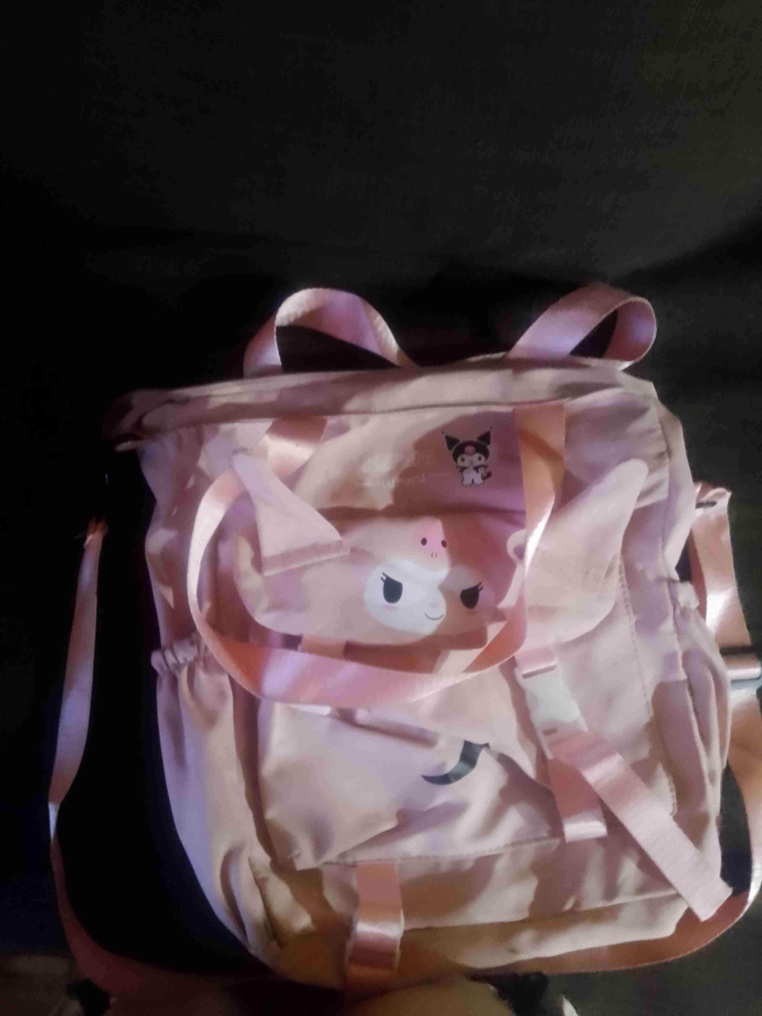 Mochila rosada con diseño de cerdito