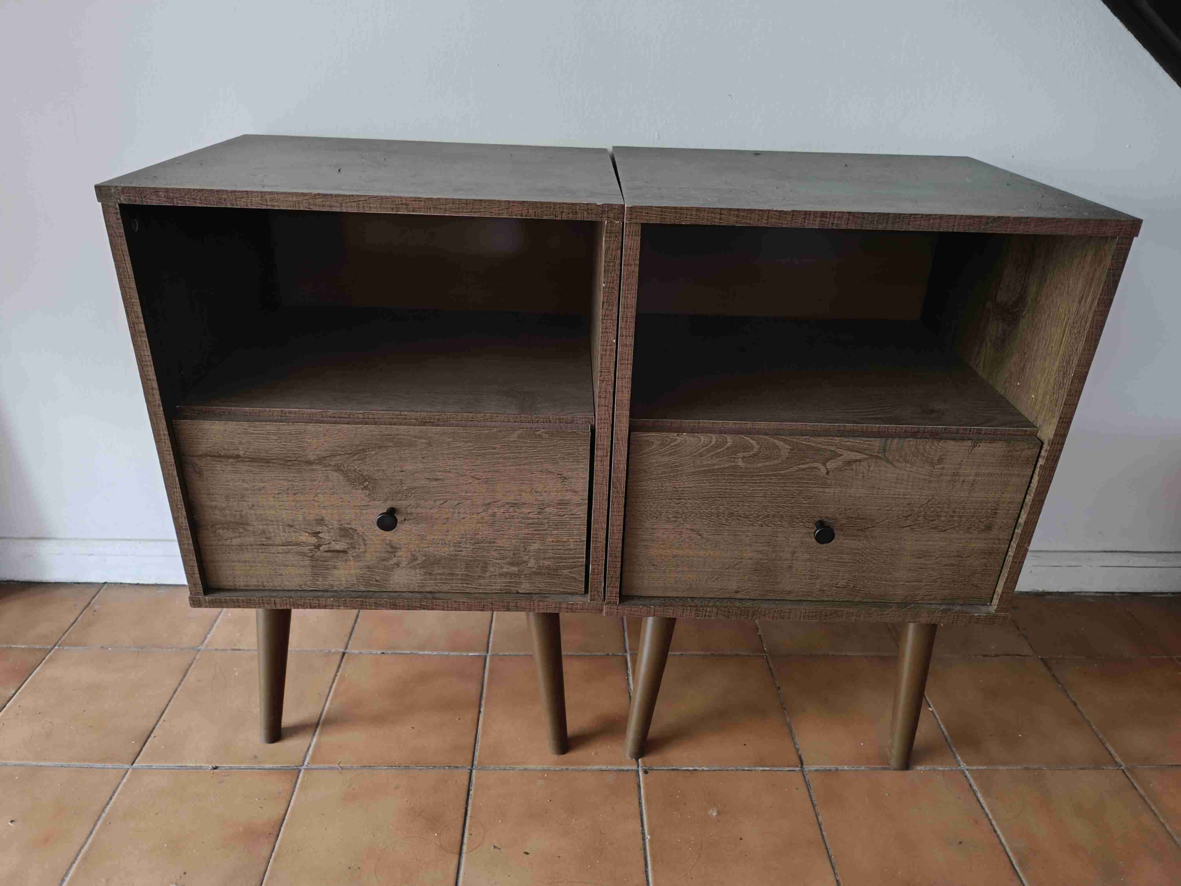 Veladores de madera rústico - miniatura 1