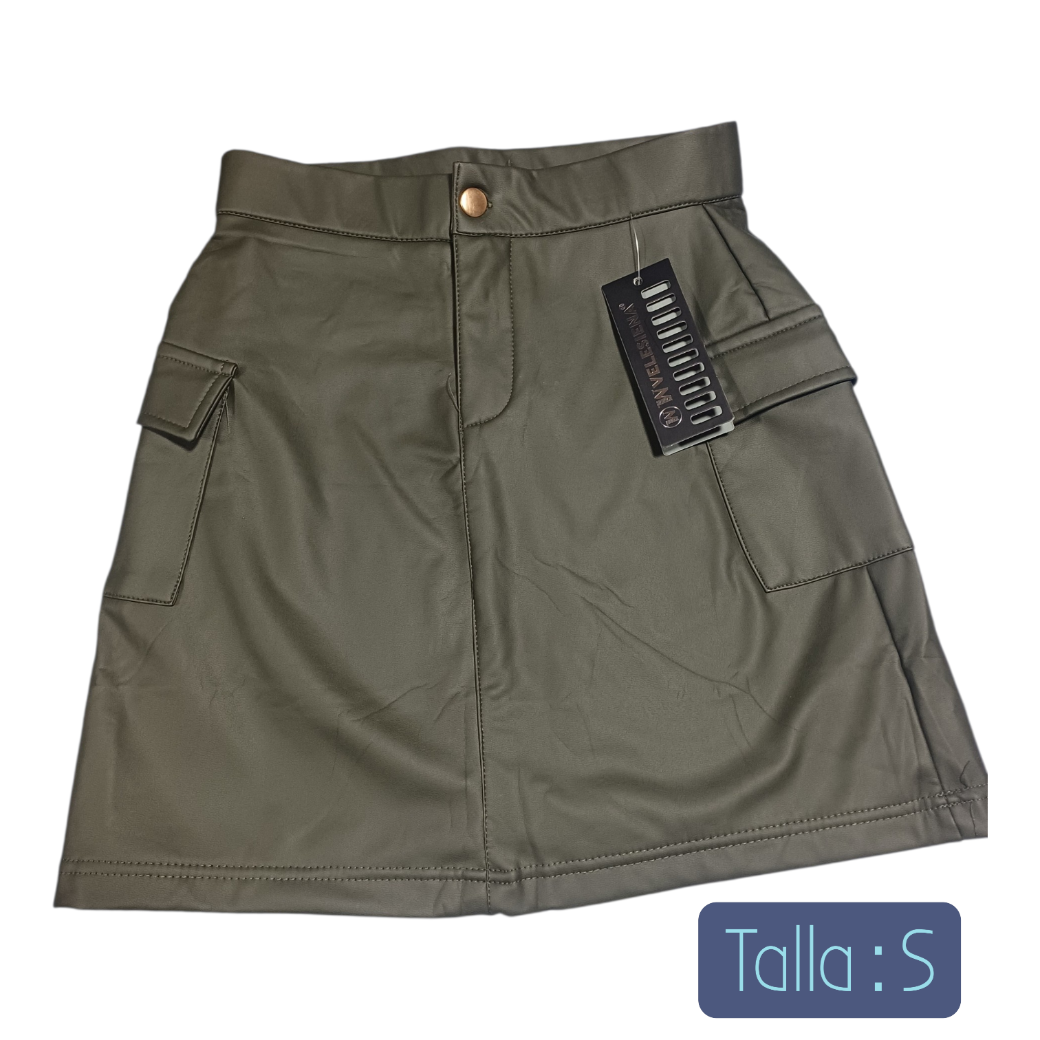 Falda cargo verde oliva - 1