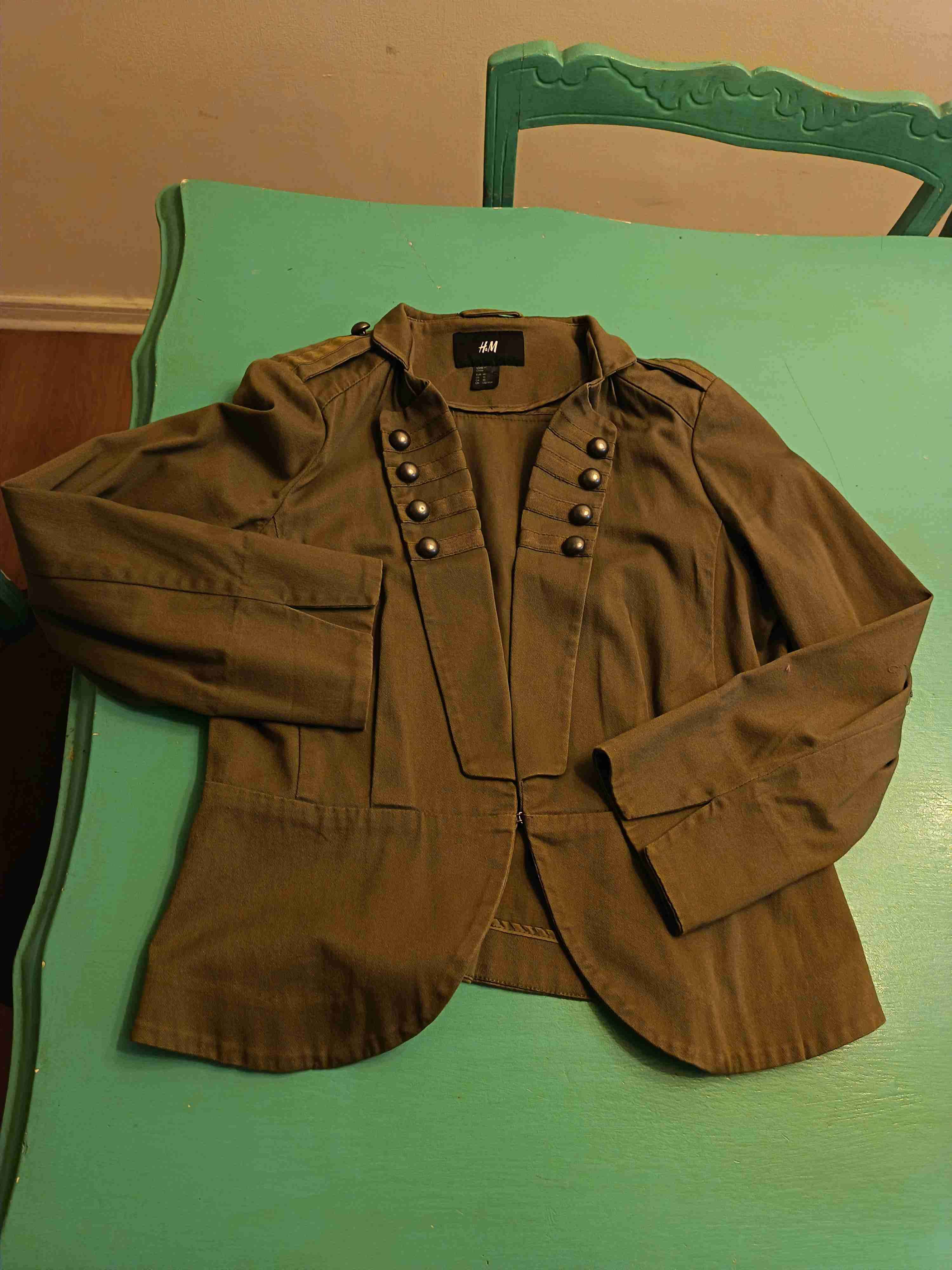 Chaqueta verde militar H&M - 1