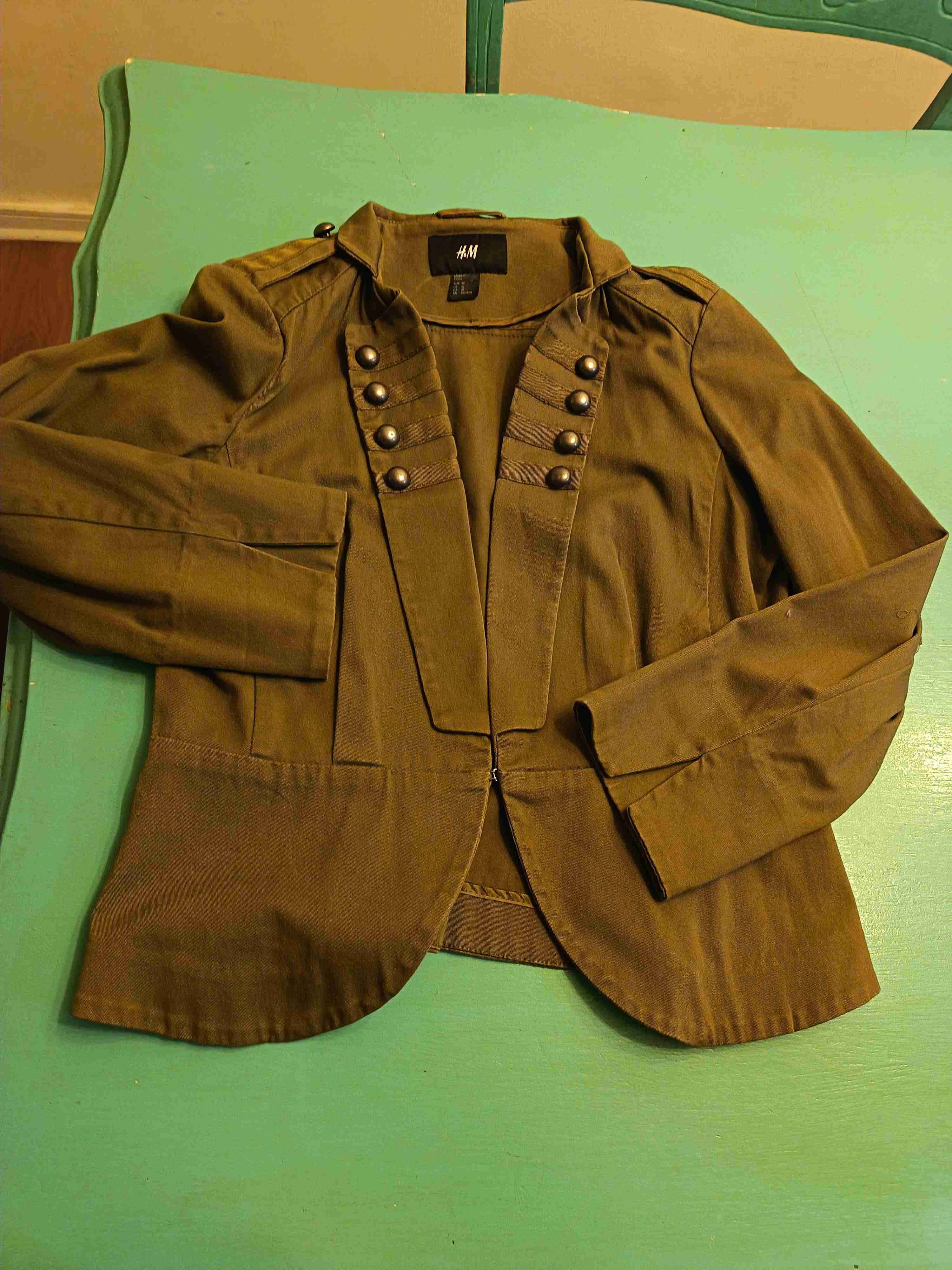 Chaqueta verde militar H&M - 5