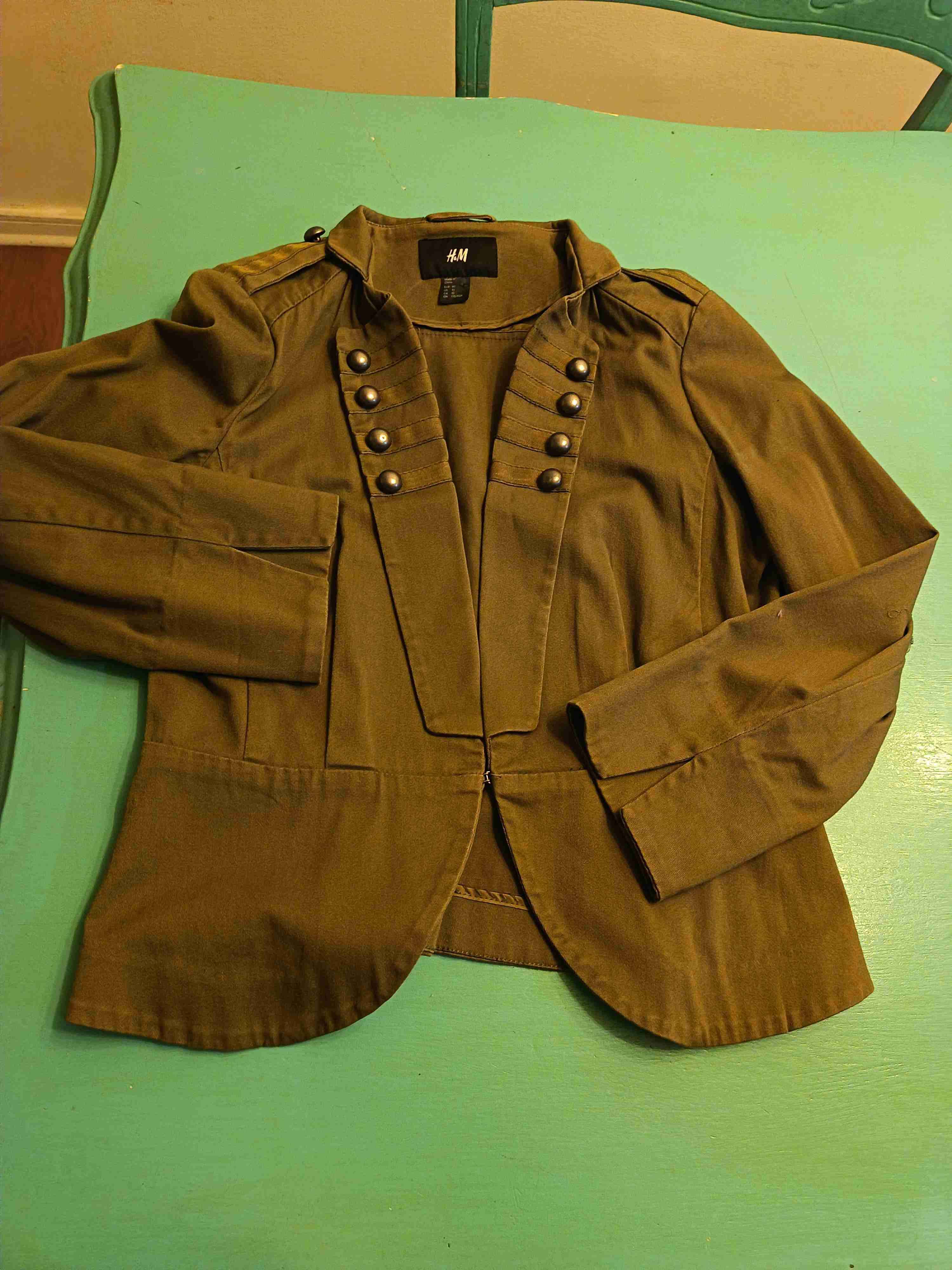 Chaqueta verde militar H&M - 6