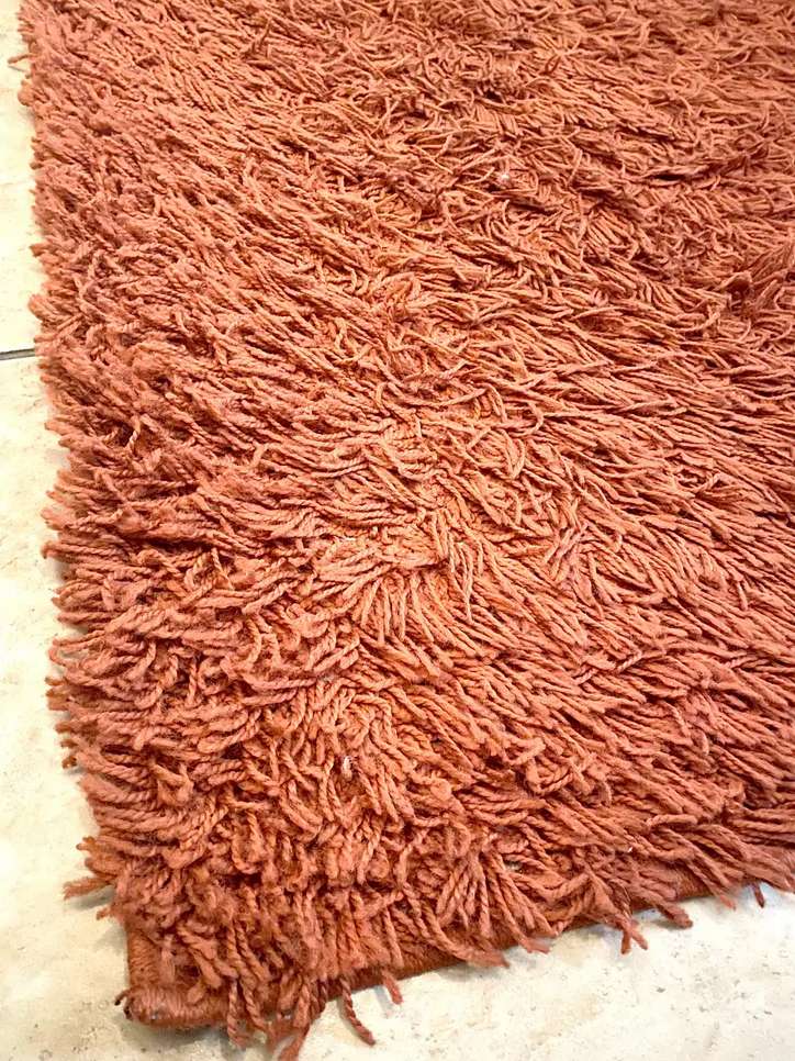 Alfombra shaggy naranja terracota - miniatura 4