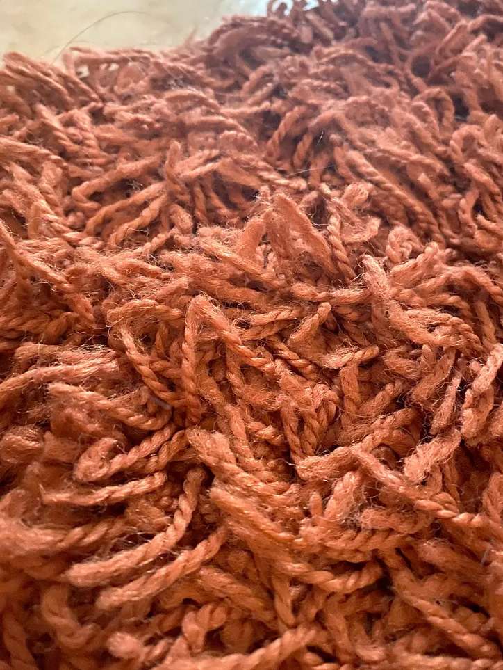 Alfombra shaggy naranja terracota - miniatura 5