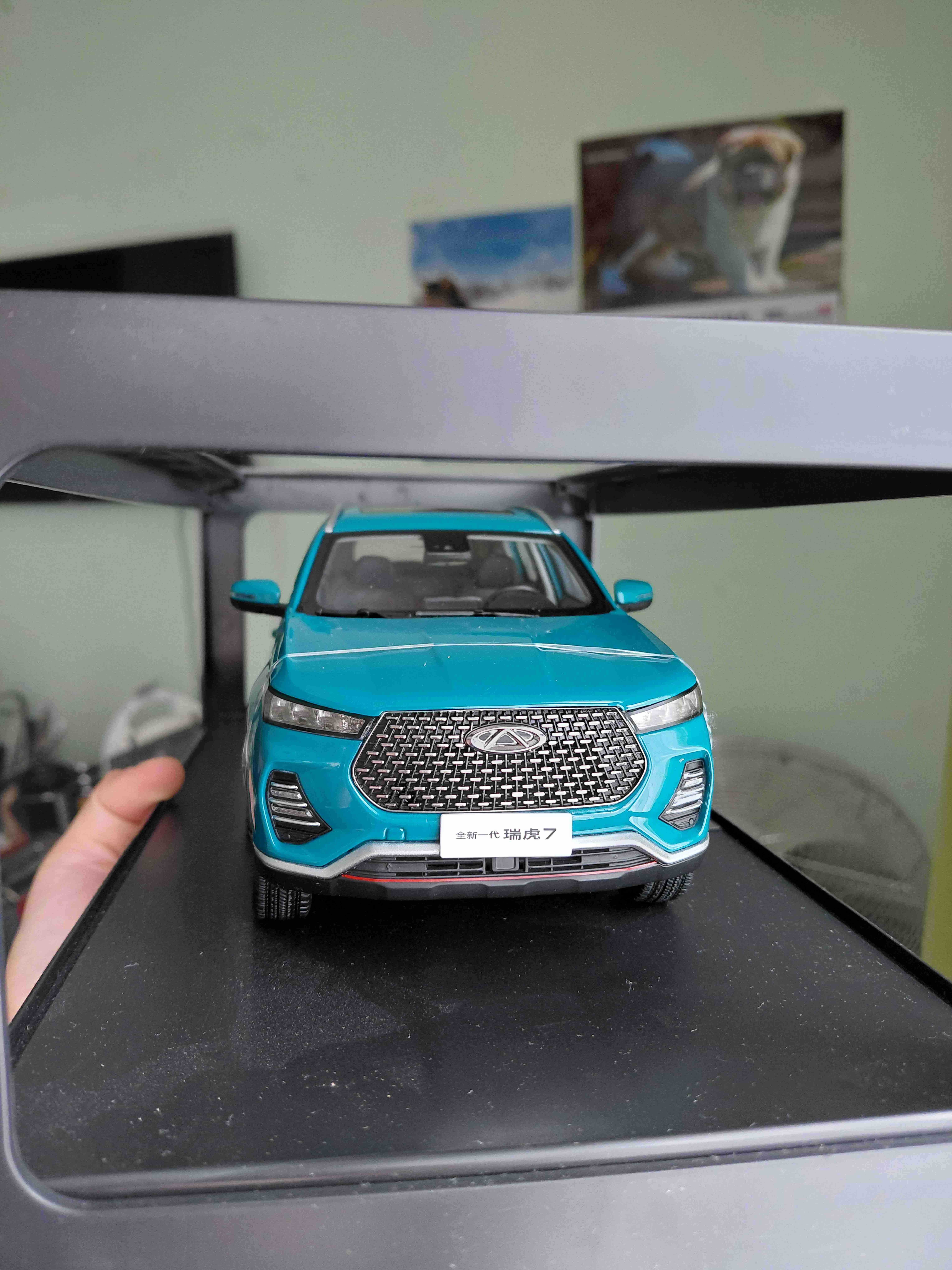 Chery Modelo a escala SUV azul - miniatura 1