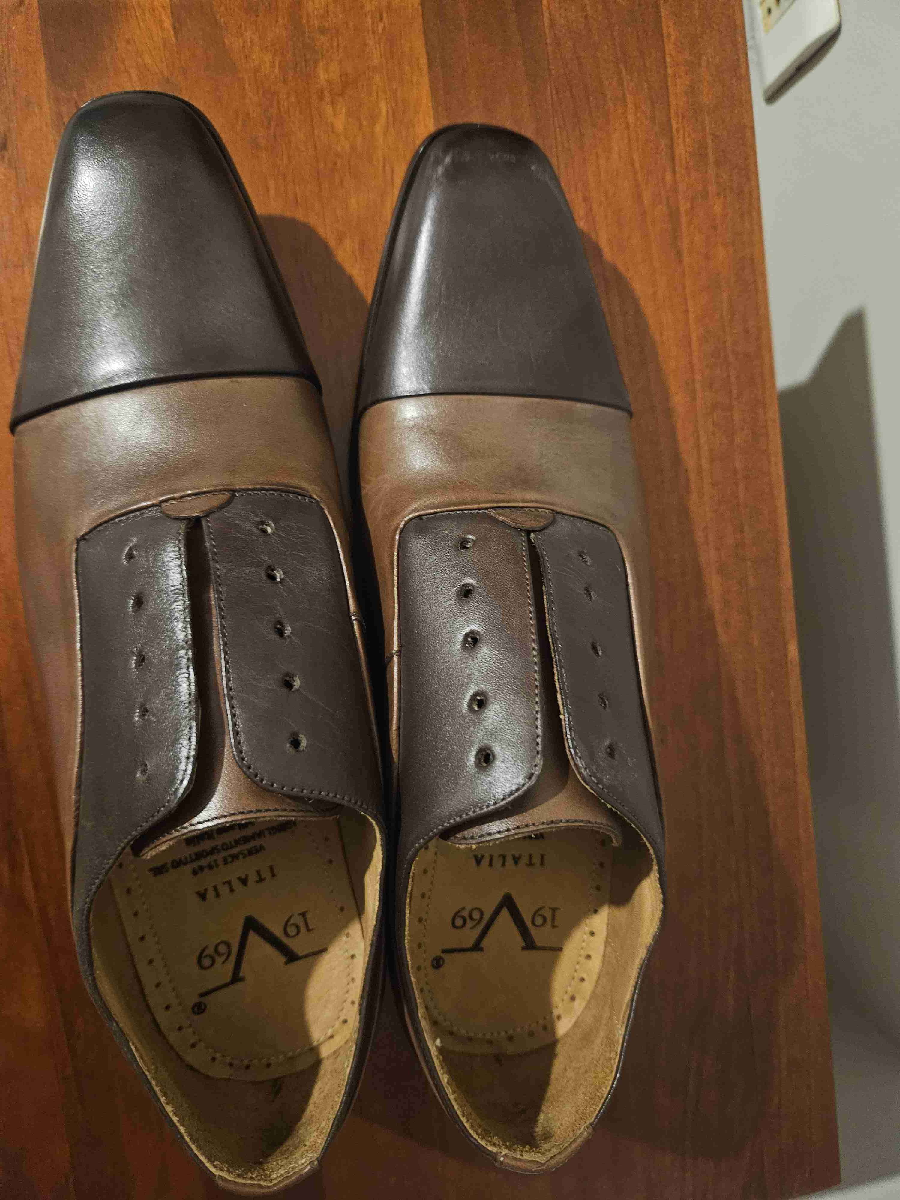 Zapatos de vestir marrones de cuero - 1