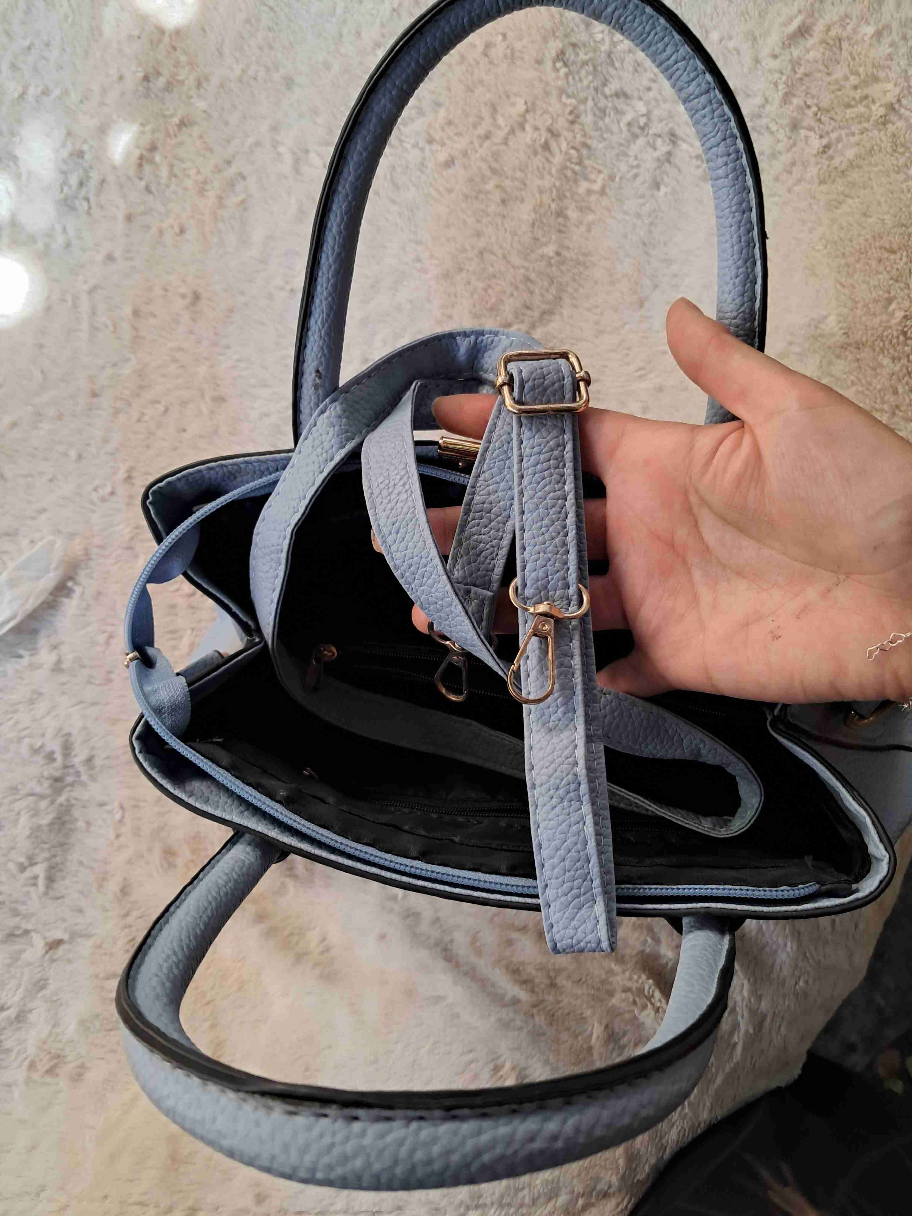 Cartera azul elegante - 5