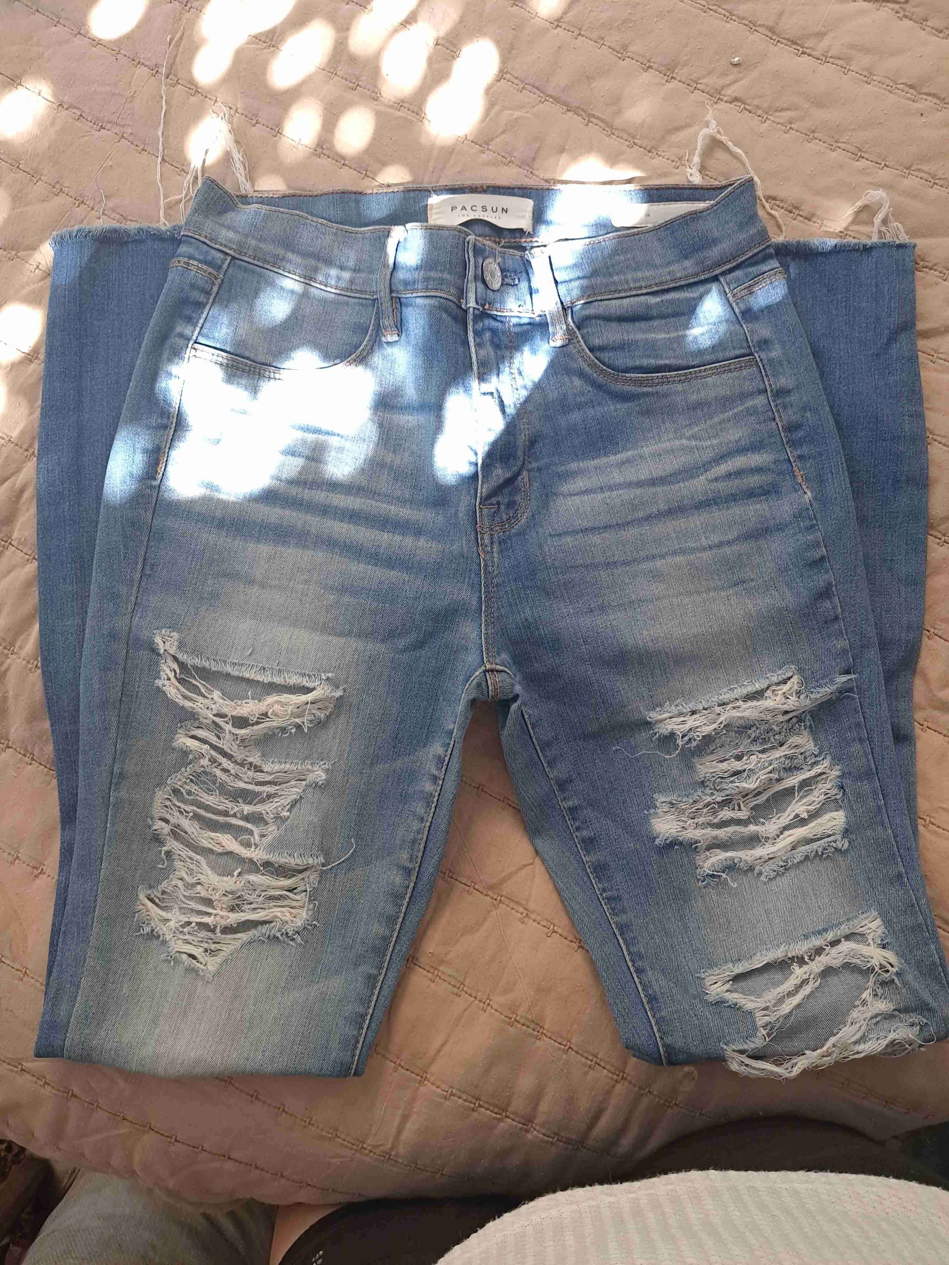 Jeans rasgados azul claro - miniatura 5