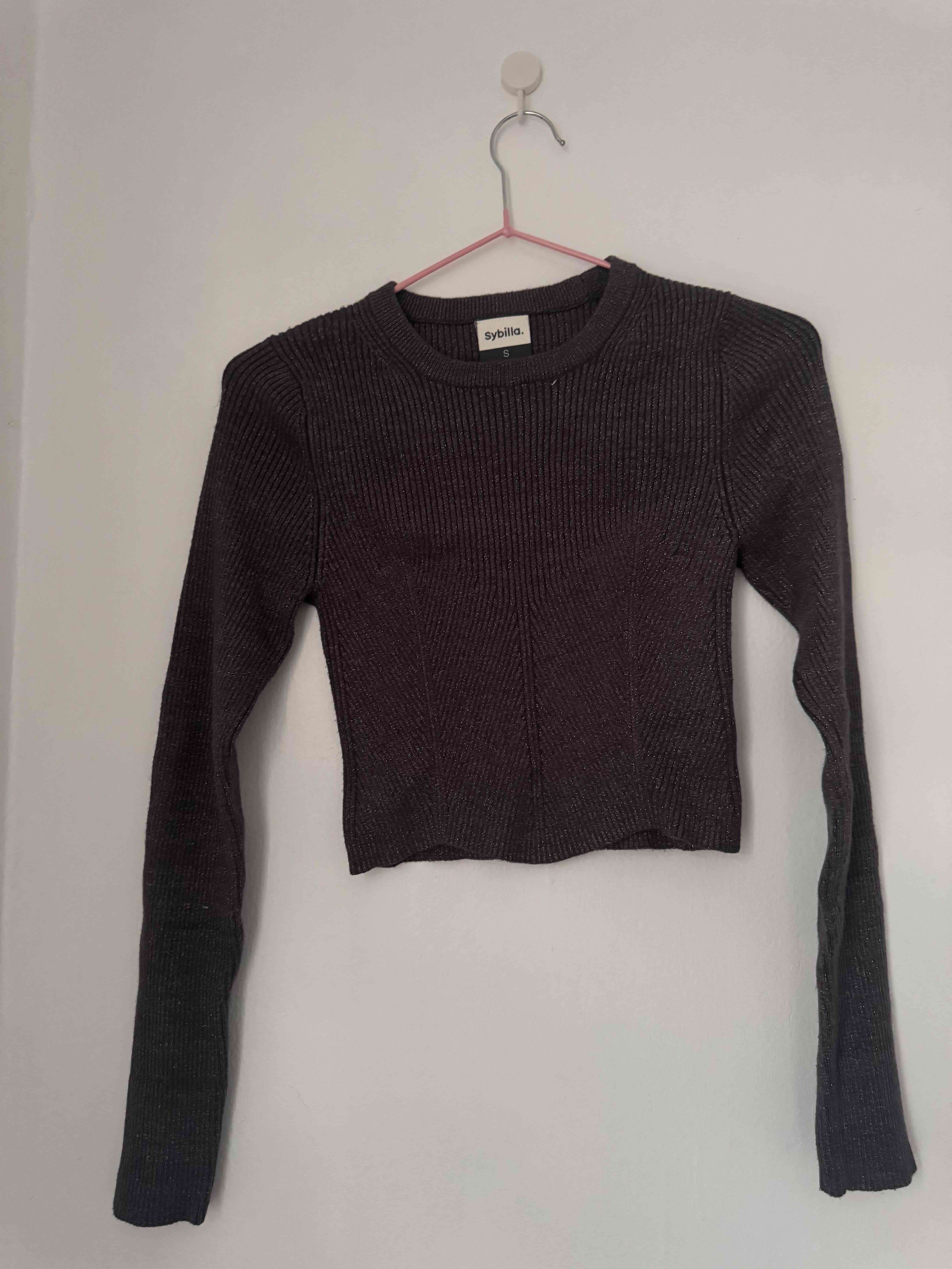 Sweater ajustado negro Sybilla