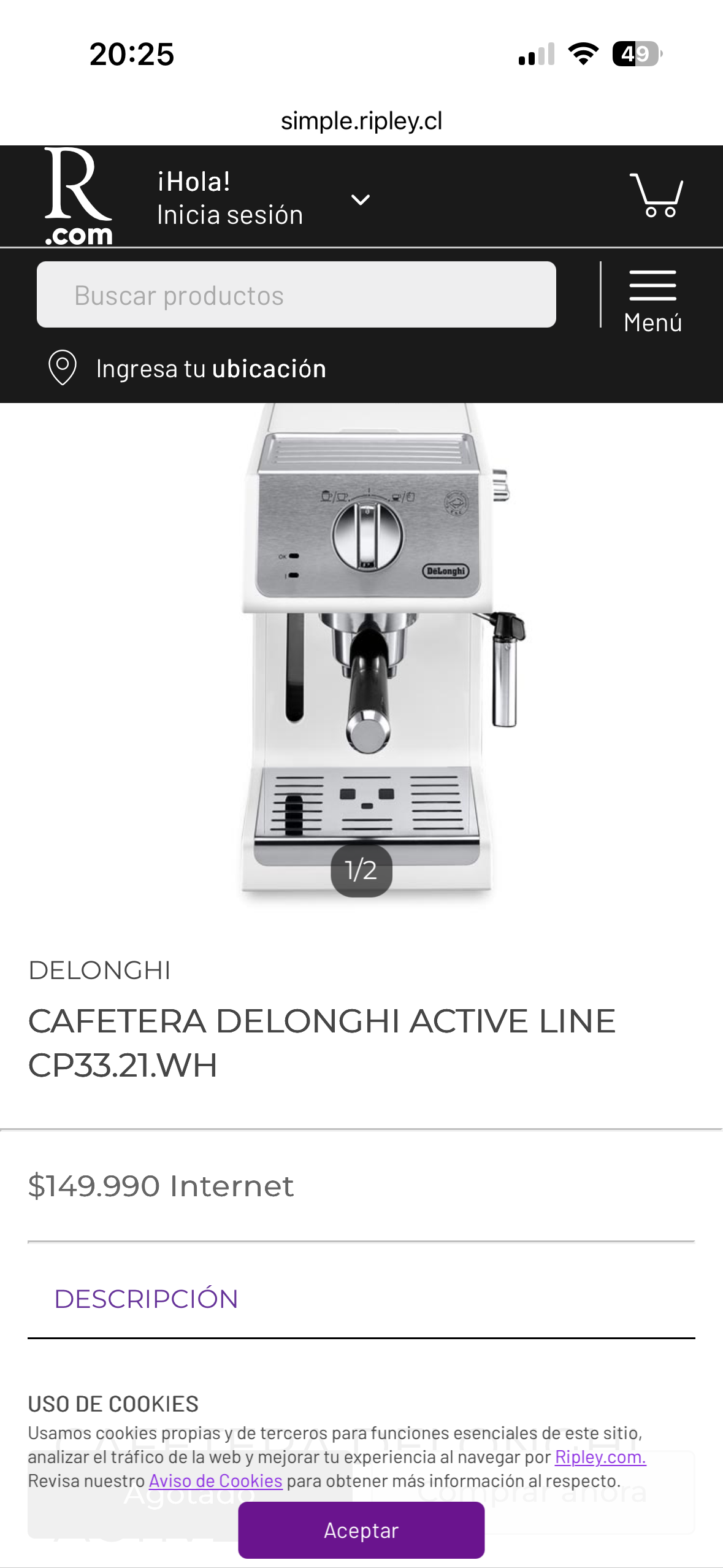 Cafetera Delonghi Active Line - miniatura 1