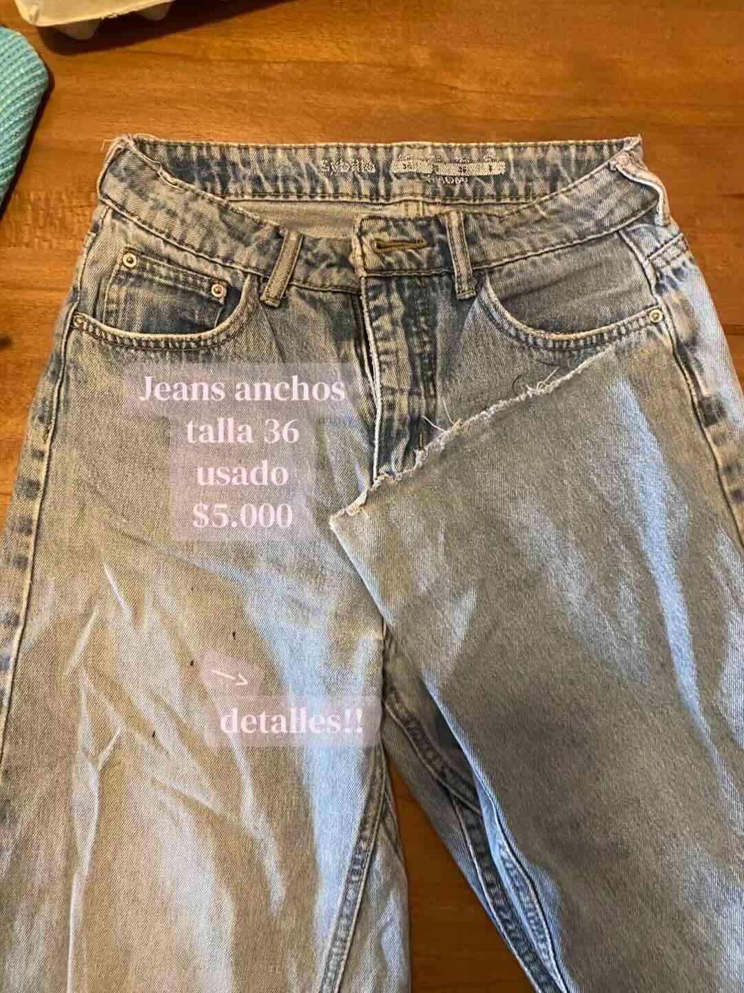 Jeans anchos talla 36